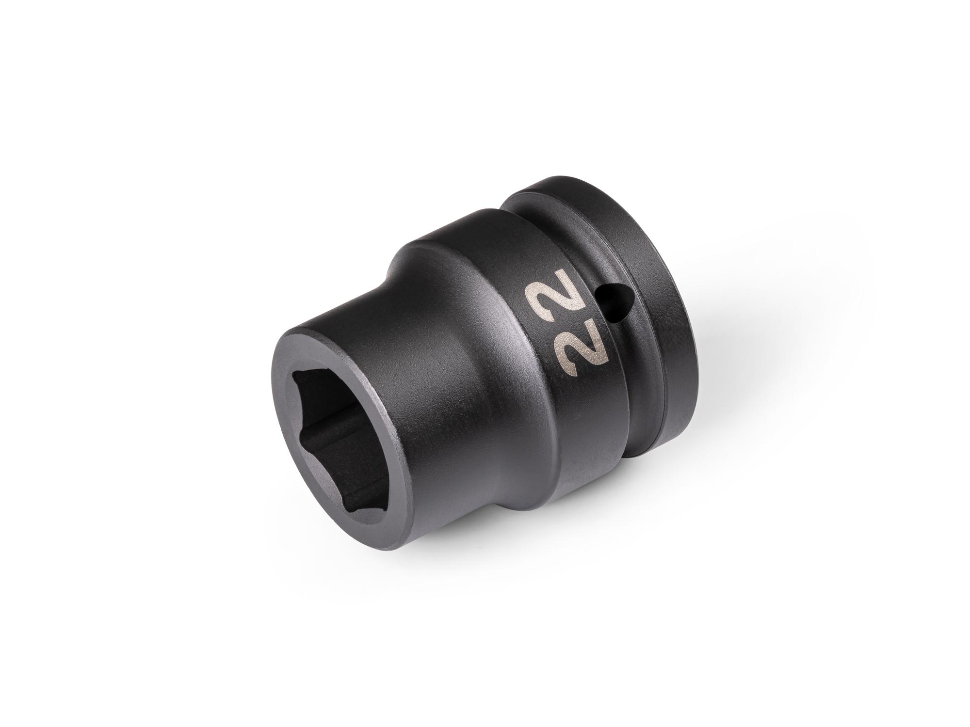 Front-right angle view of Tekton impact drive 6-point socket. Item #SID32122
