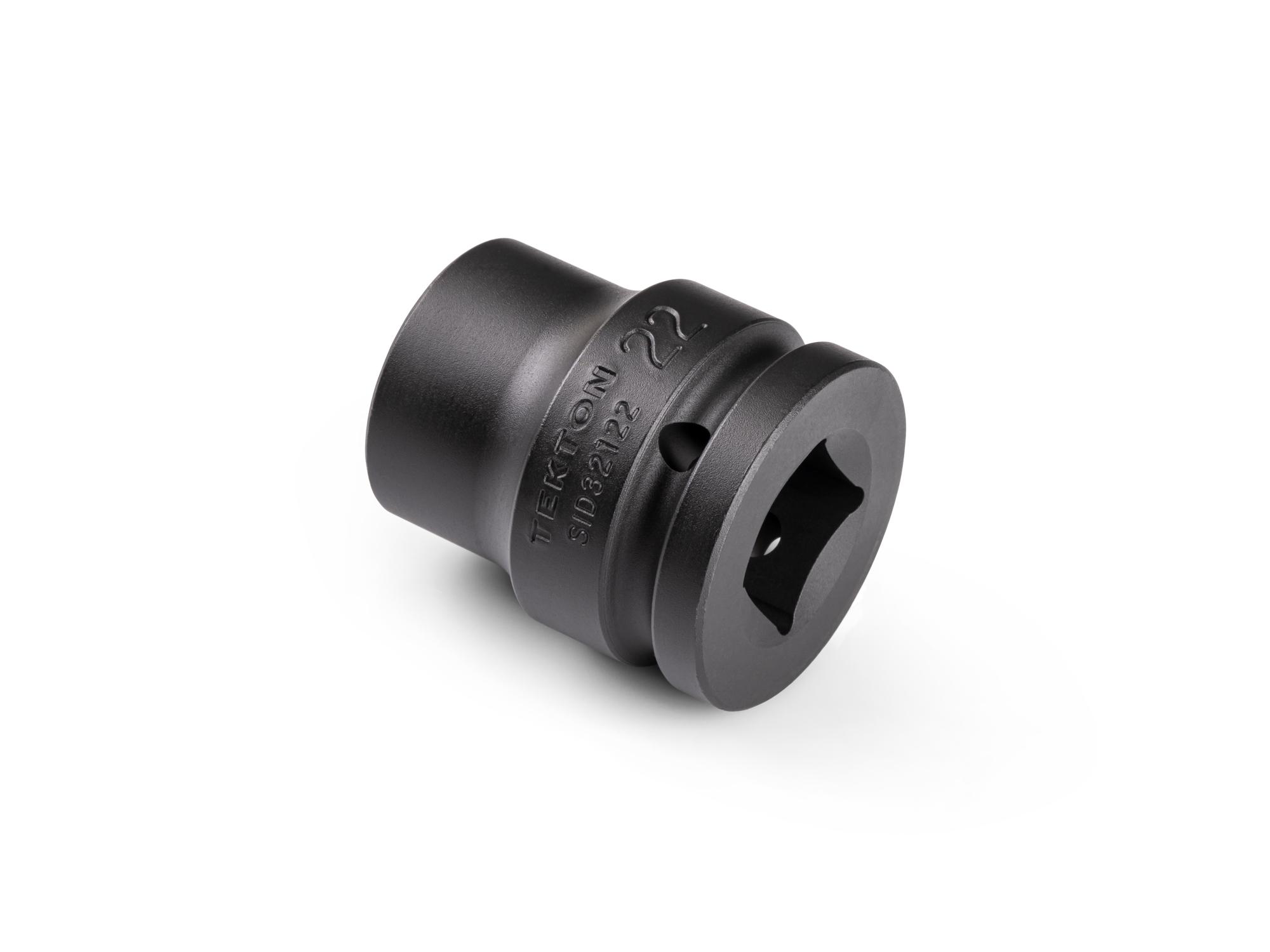Back angle view of Tekton impact drive 6-point socket. Item #SID32122