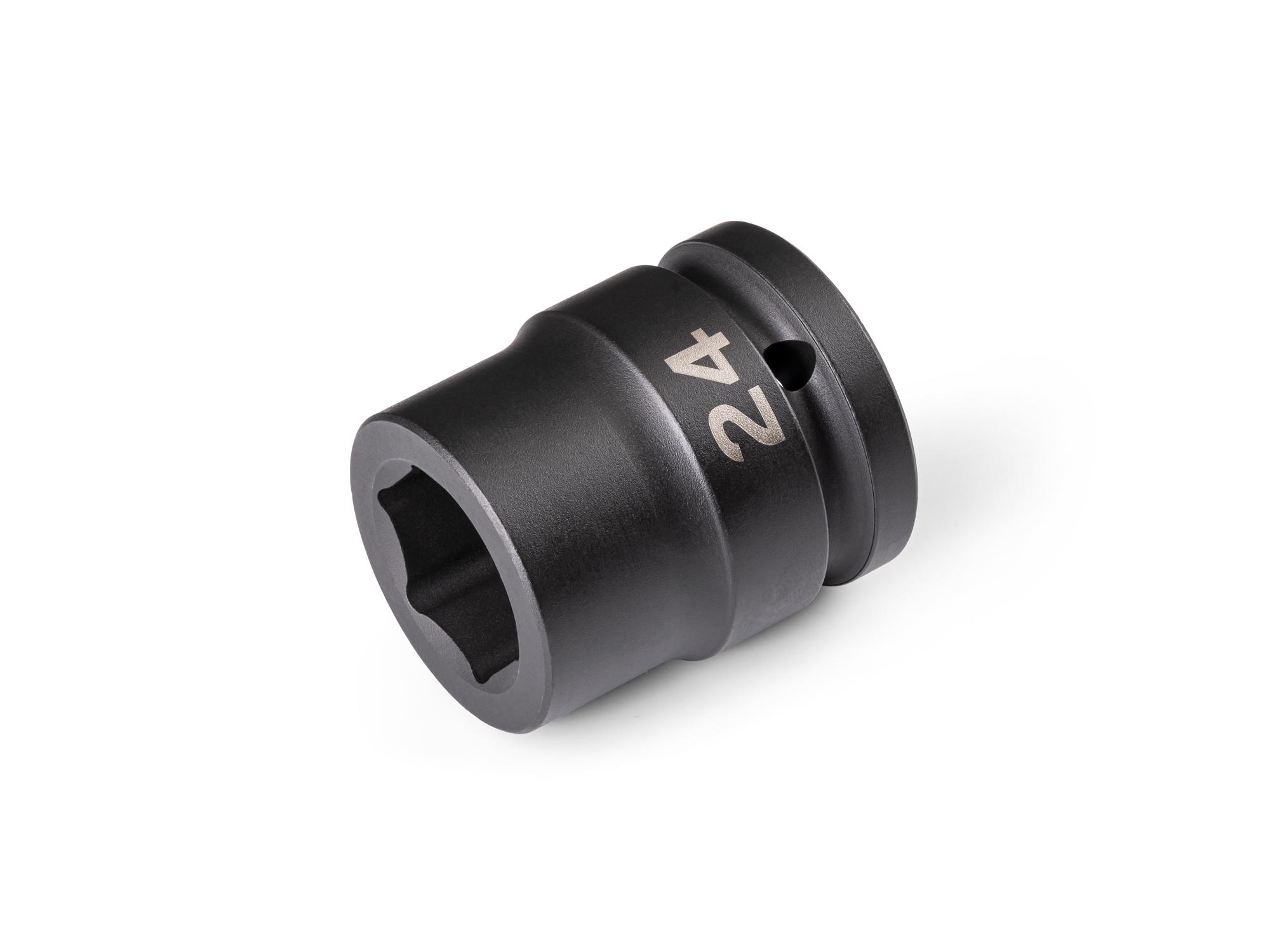 Front-right angle view of Tekton impact drive 6-point socket. Item #SID32124