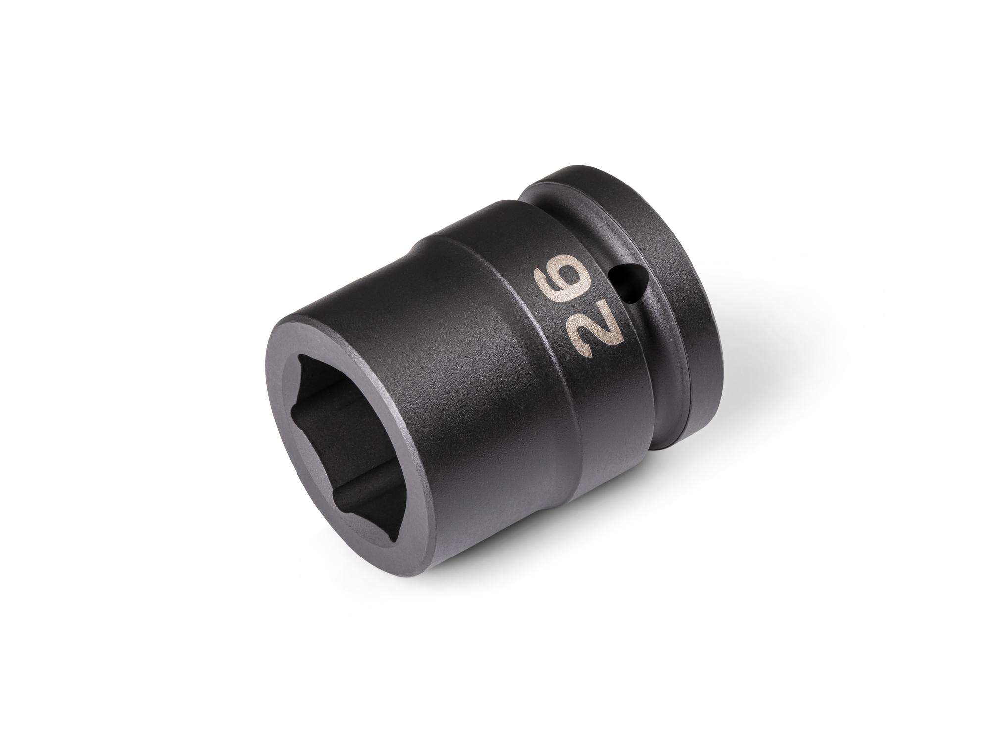 Front-right angle view of Tekton impact drive 6-point socket. Item #SID32126