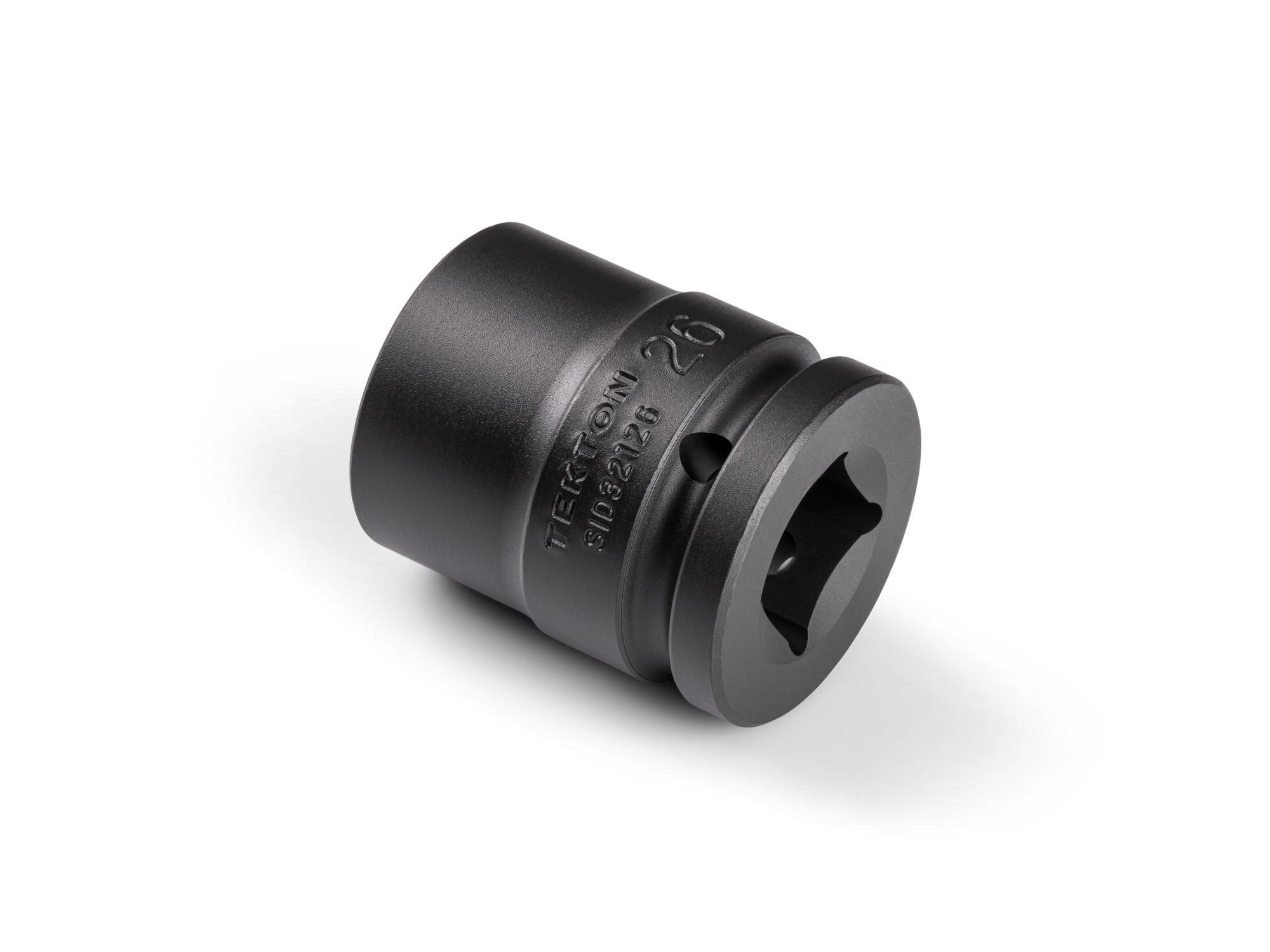 Back angle view of Tekton impact drive 6-point socket. Item #SID32126