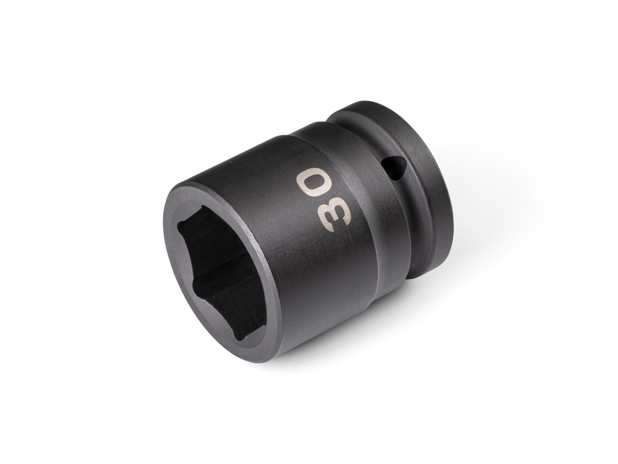 Front-right angle view of Tekton impact drive 6-point socket. Item #SID32130