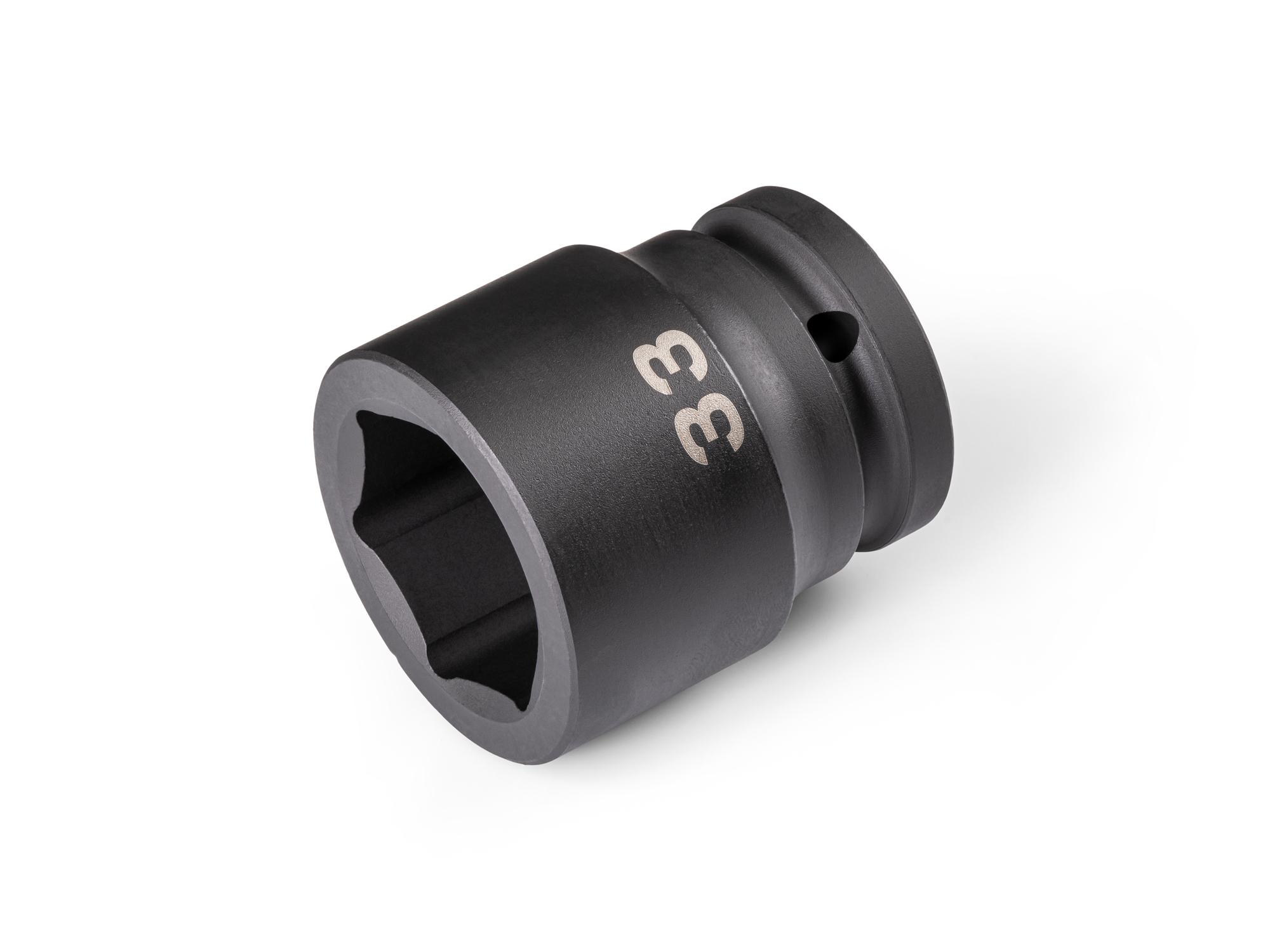 Front-right angle view of Tekton impact drive 6-point socket. Item #SID32133