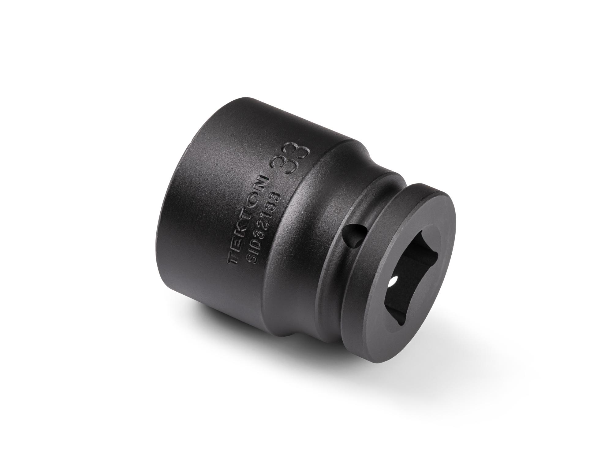 Back angle view of Tekton impact drive 6-point socket. Item #SID32133