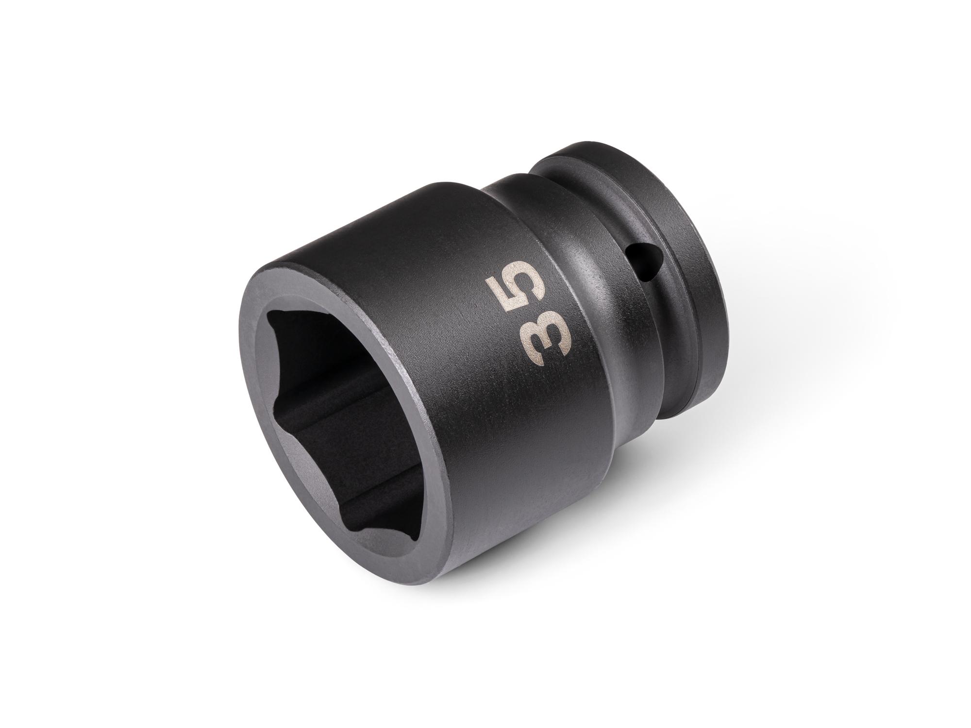 Front-right angle view of Tekton impact drive 6-point socket. Item #SID32135