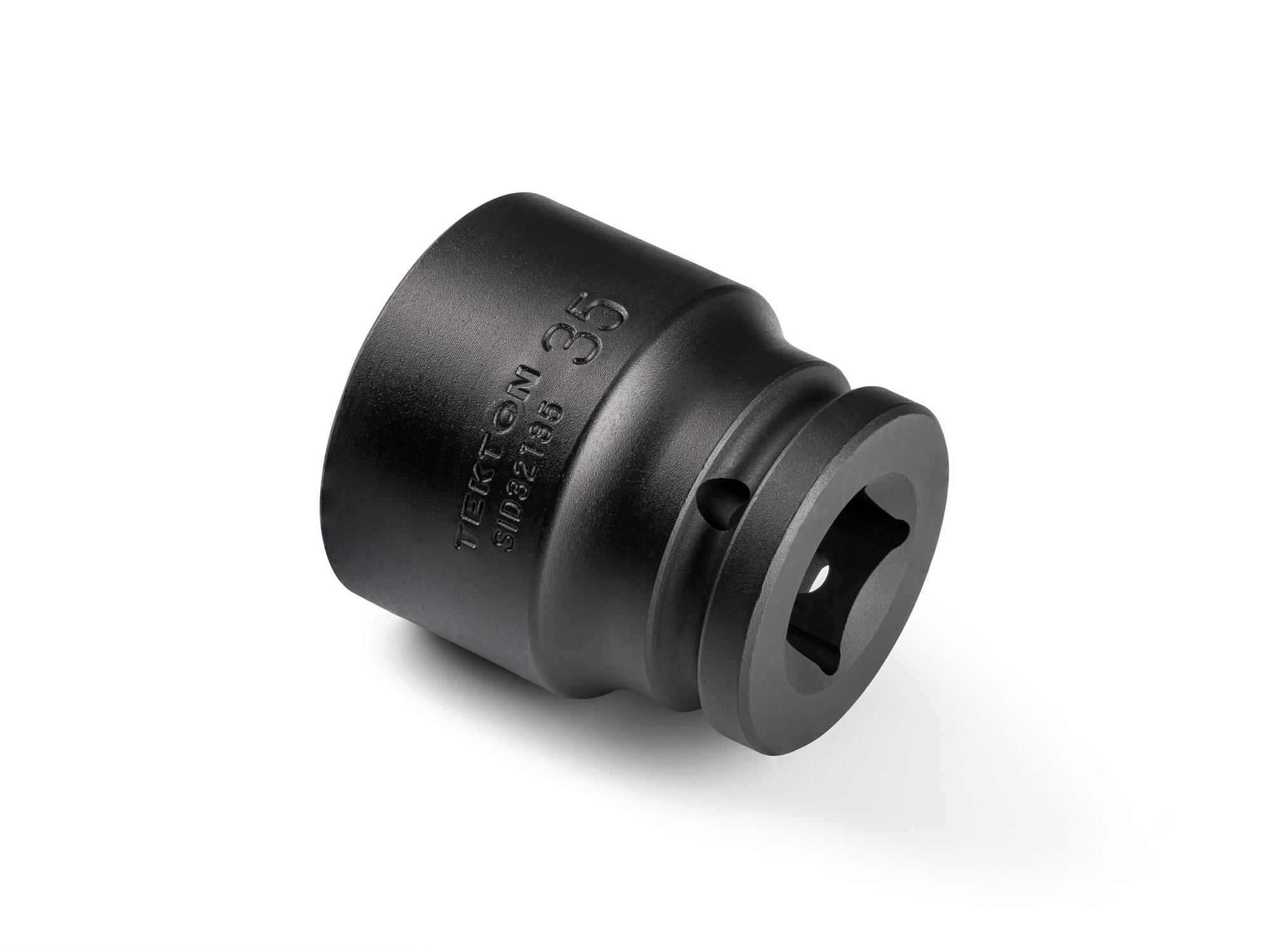 Back angle view of Tekton impact drive 6-point socket. Item #SID32135