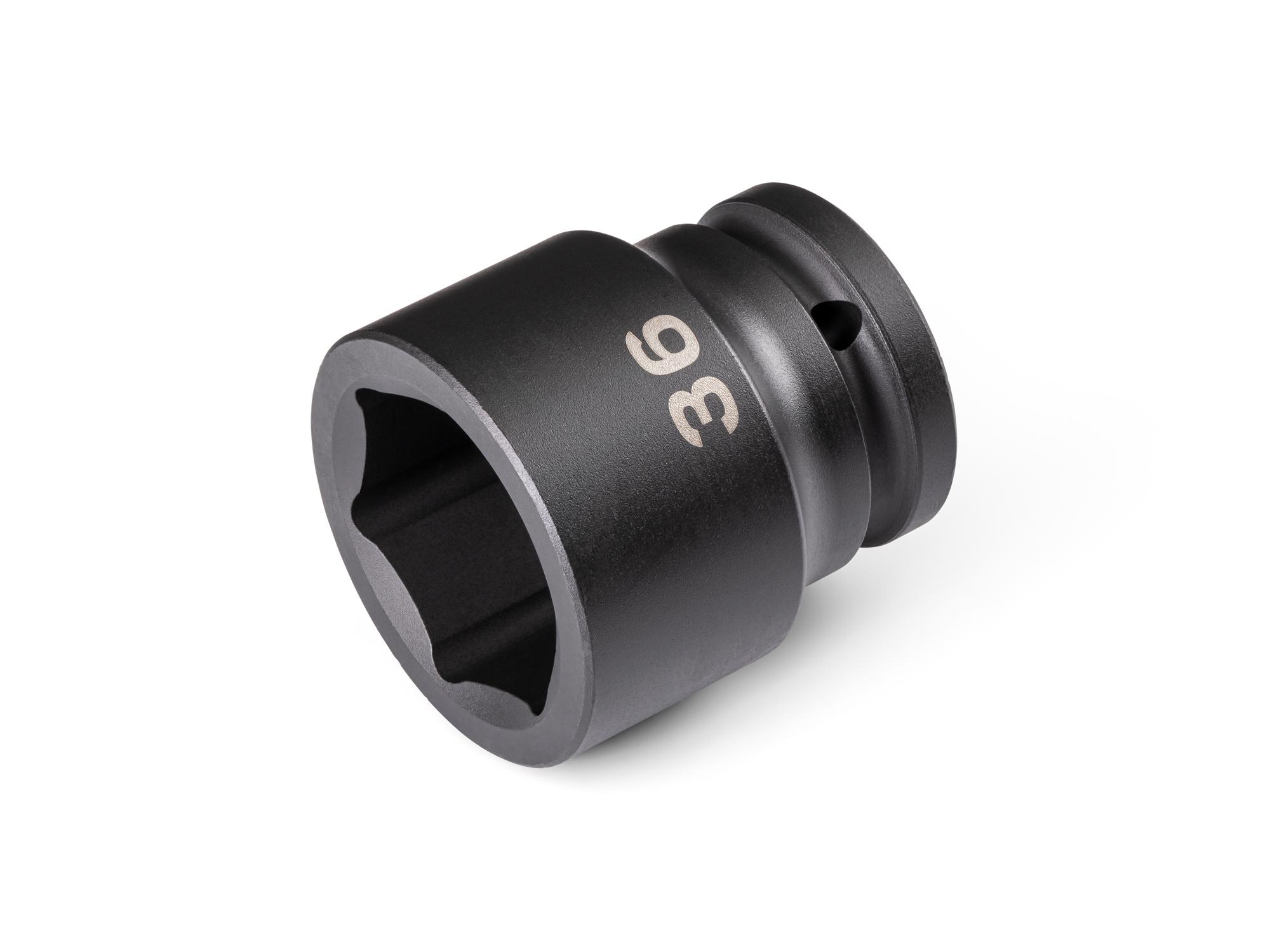 Front-right angle view of Tekton impact drive 6-point socket. Item #SID32136