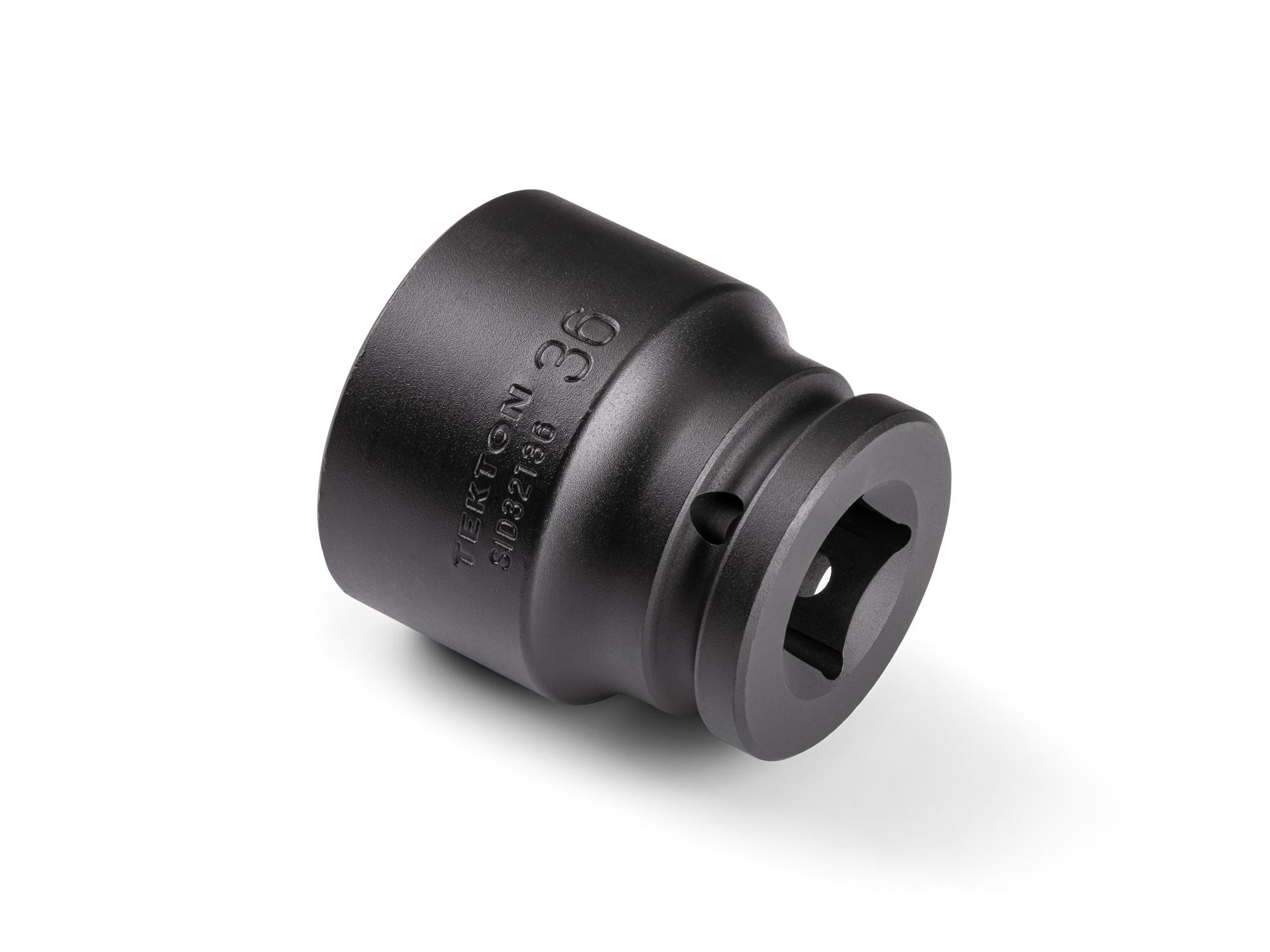 Back angle view of Tekton impact drive 6-point socket. Item #SID32136