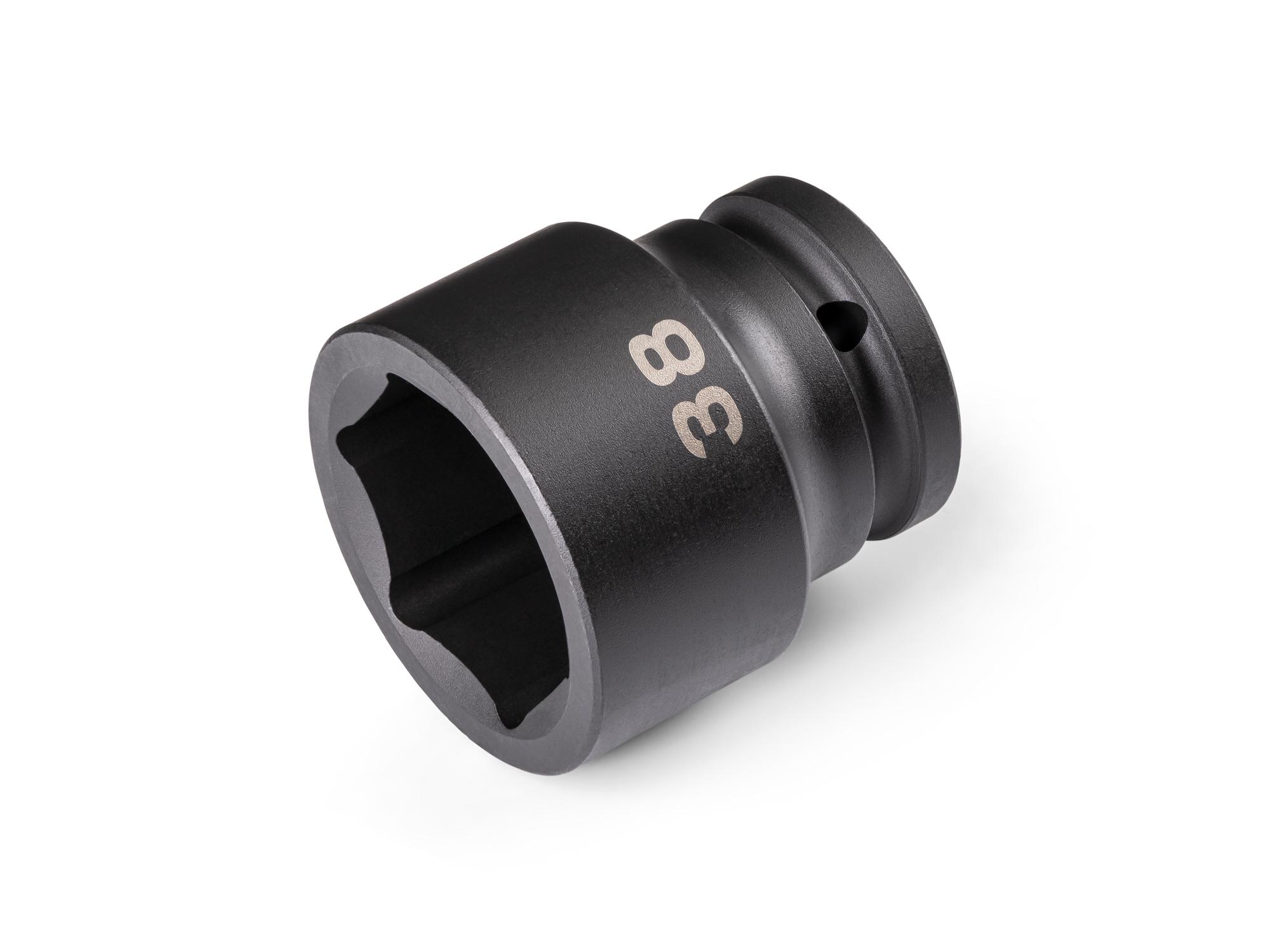 Front-right angle view of Tekton impact drive 6-point socket. Item #SID32138