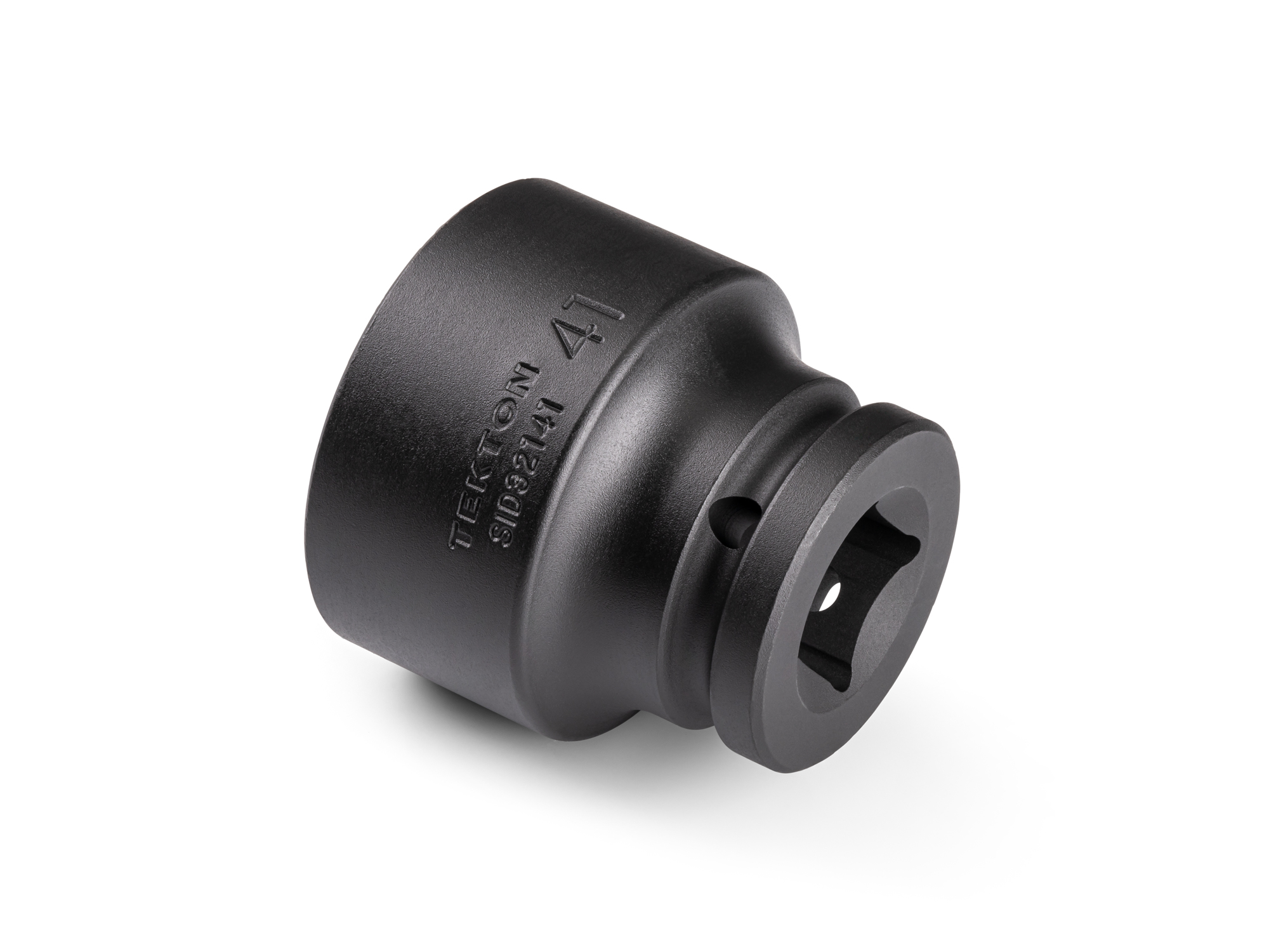 Back angle view of Tekton 41 millimeter impact drive 6-point socket set. Item #SID32141