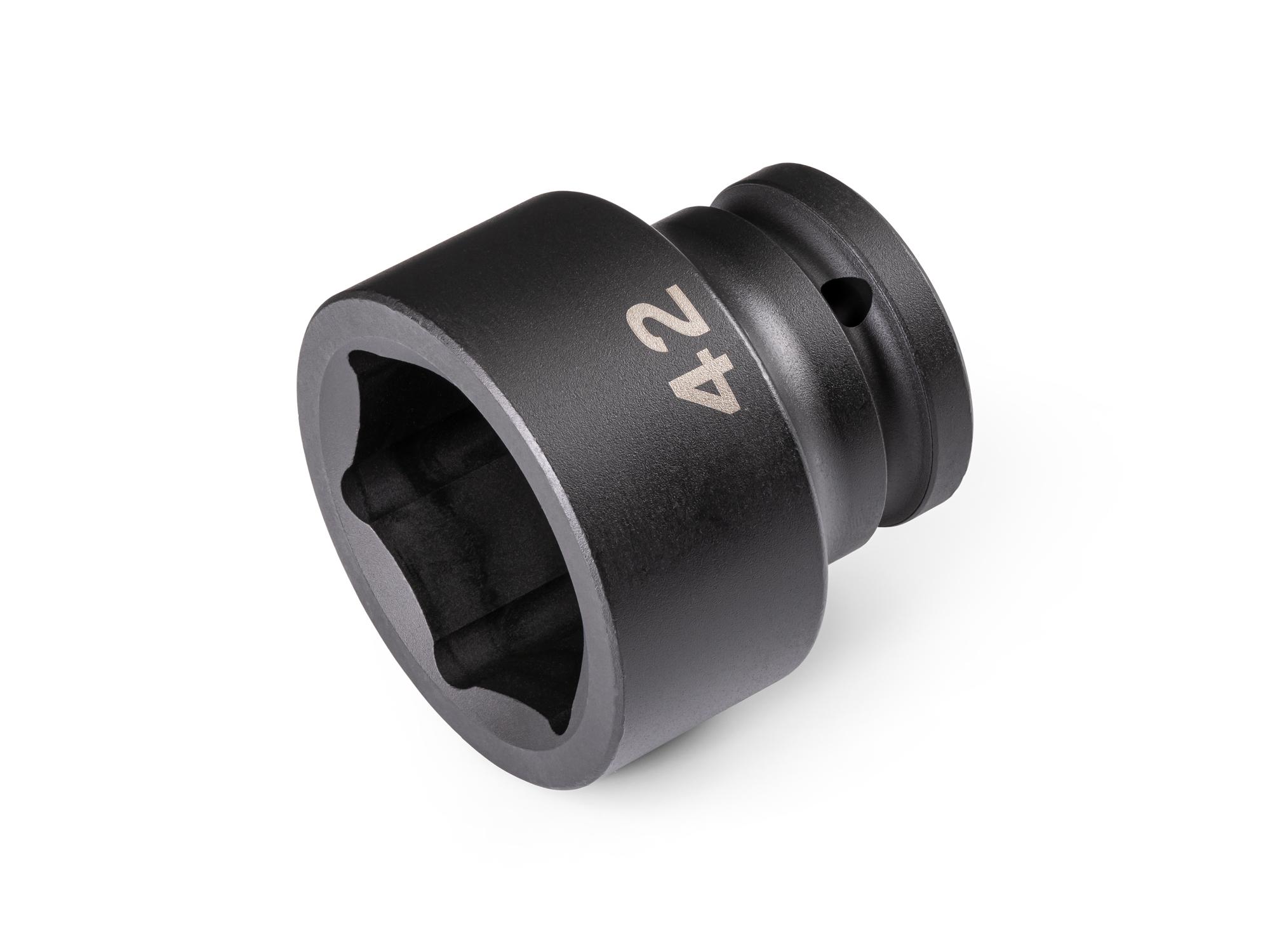 Front-right angle view of Tekton impact drive 6-point socket. Item #SID32142