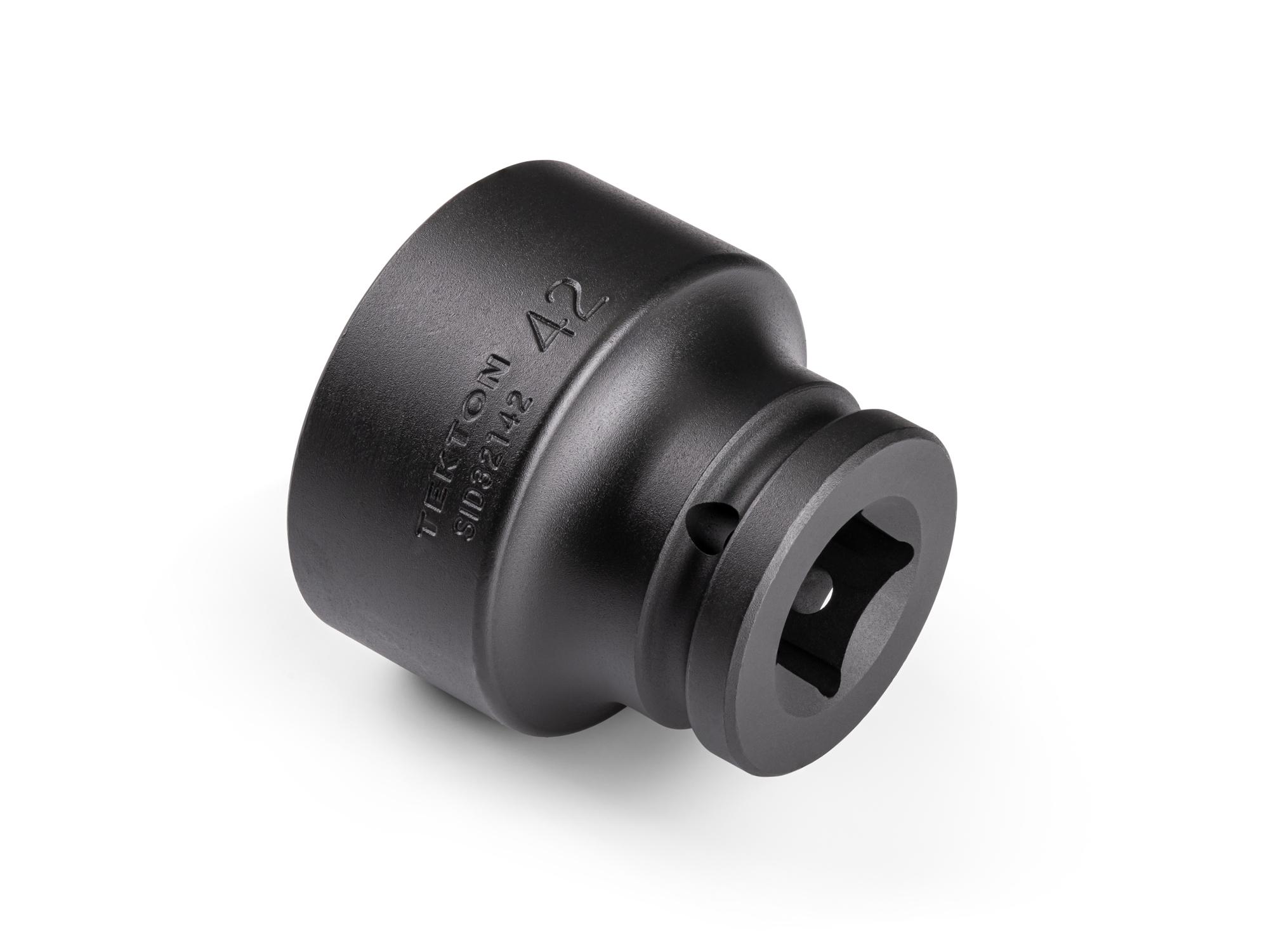 Back angle view of Tekton impact drive 6-point socket. Item #SID32142