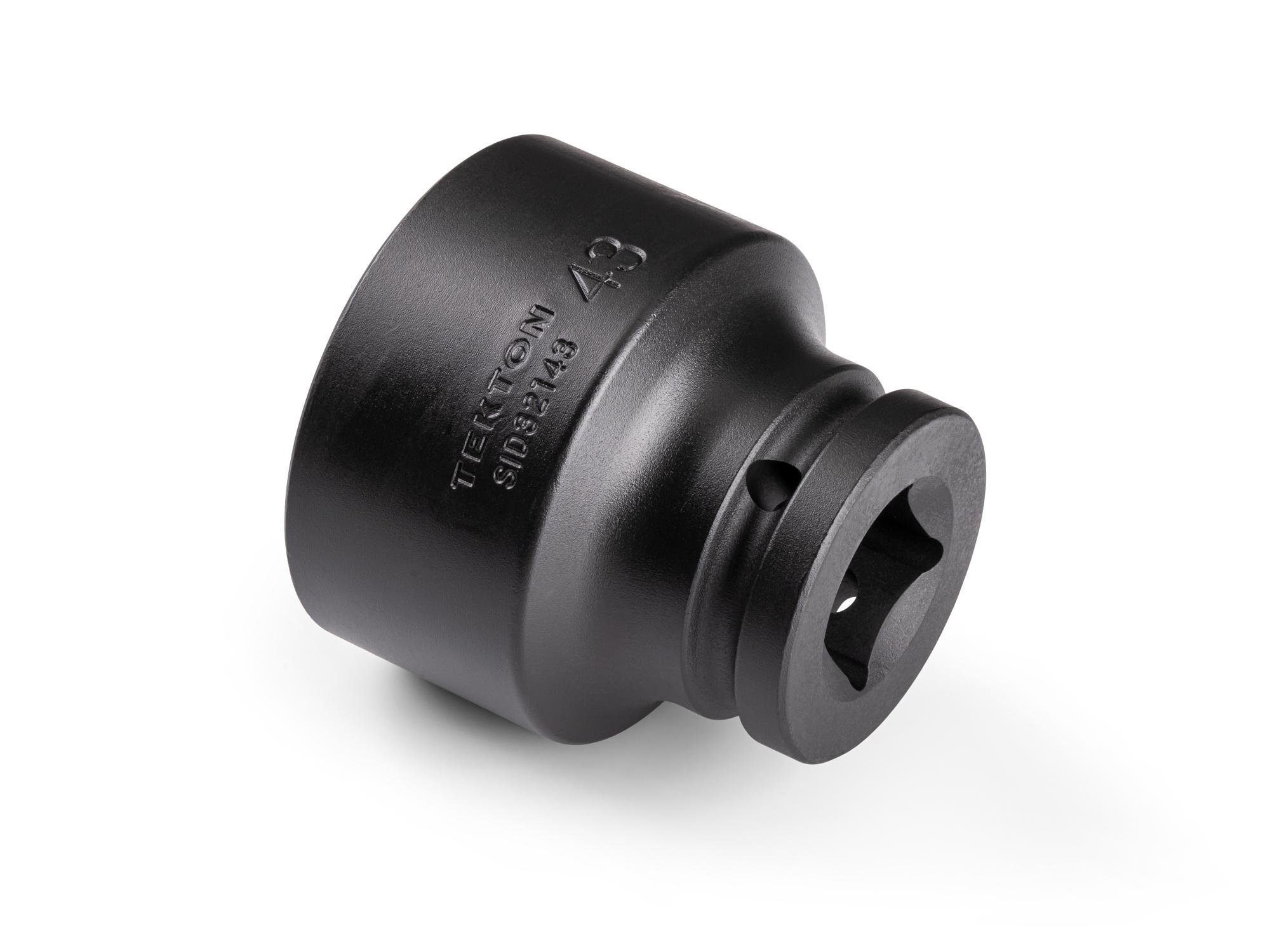 Back angle view of Tekton impact drive 6-point socket. Item #SID32143