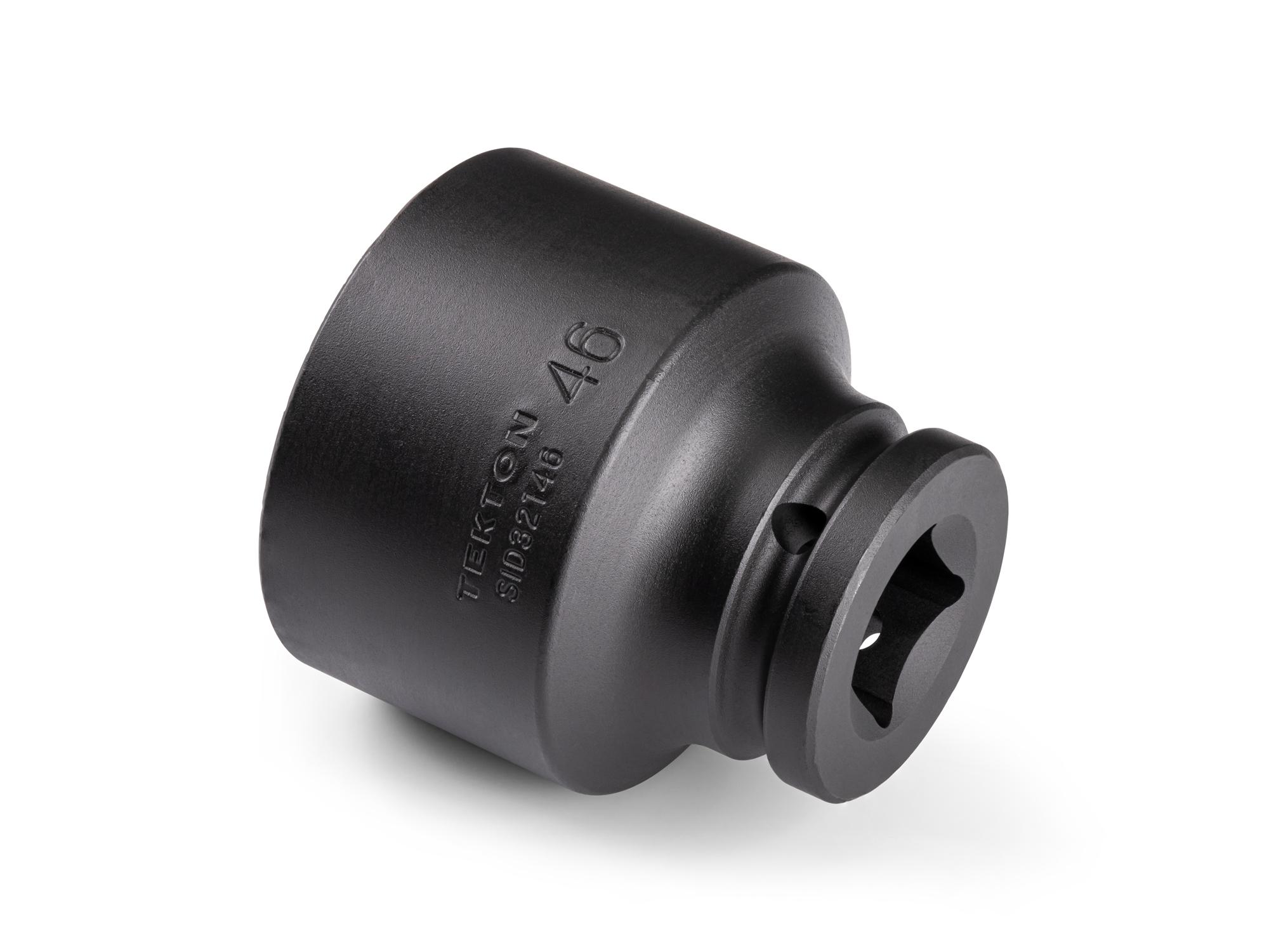 Back angle view of Tekton impact drive 6-point socket. Item #SID32146
