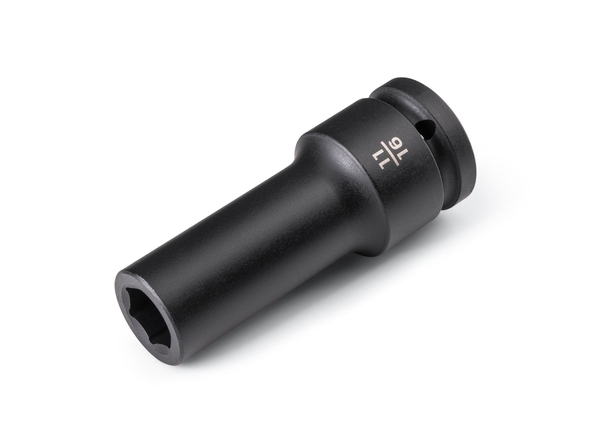 Front-right angle view of Tekton impact drive 6-point socket. Item #SID33017