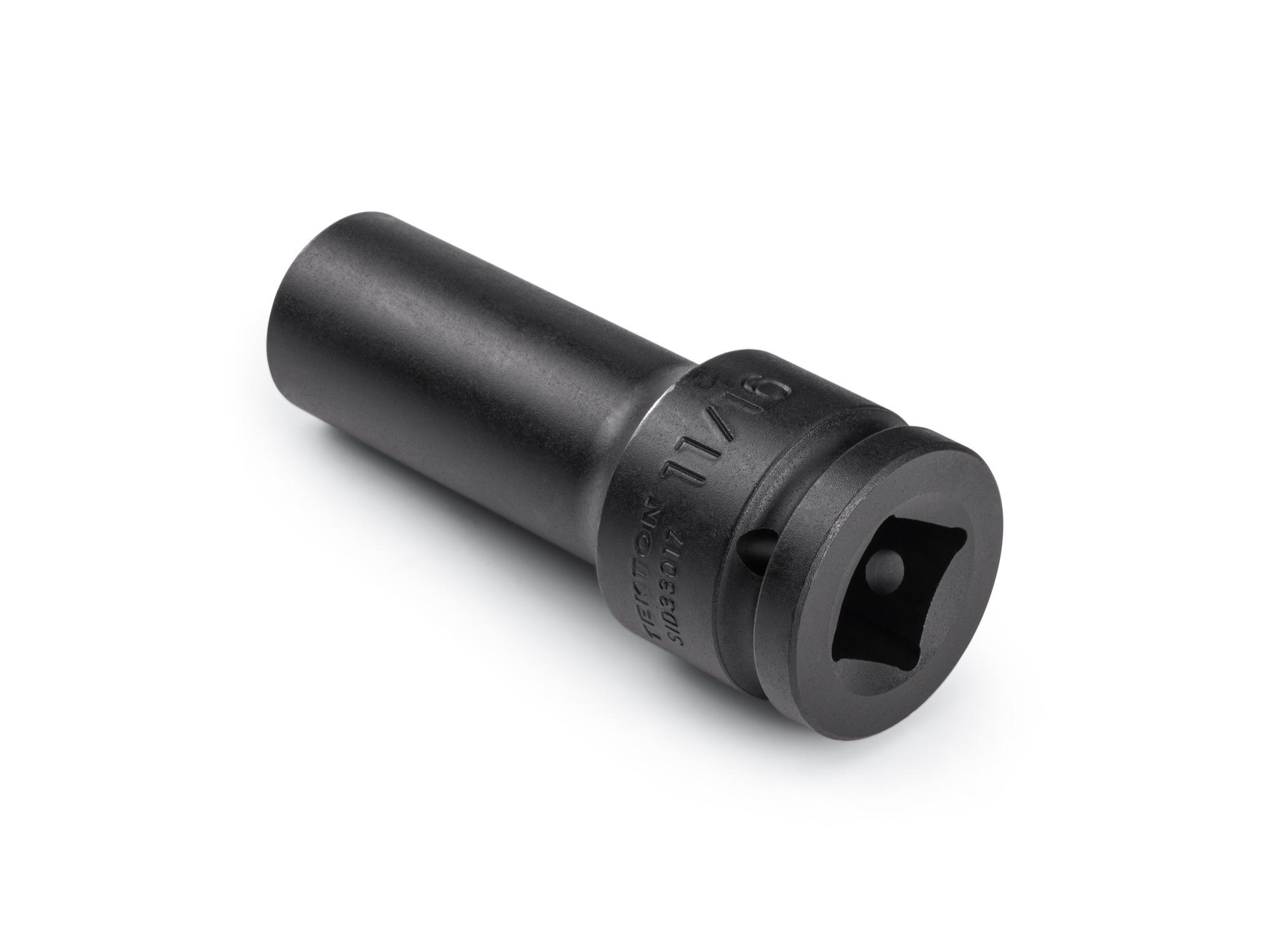 Back angle view of Tekton impact drive 6-point socket. Item #SID33017