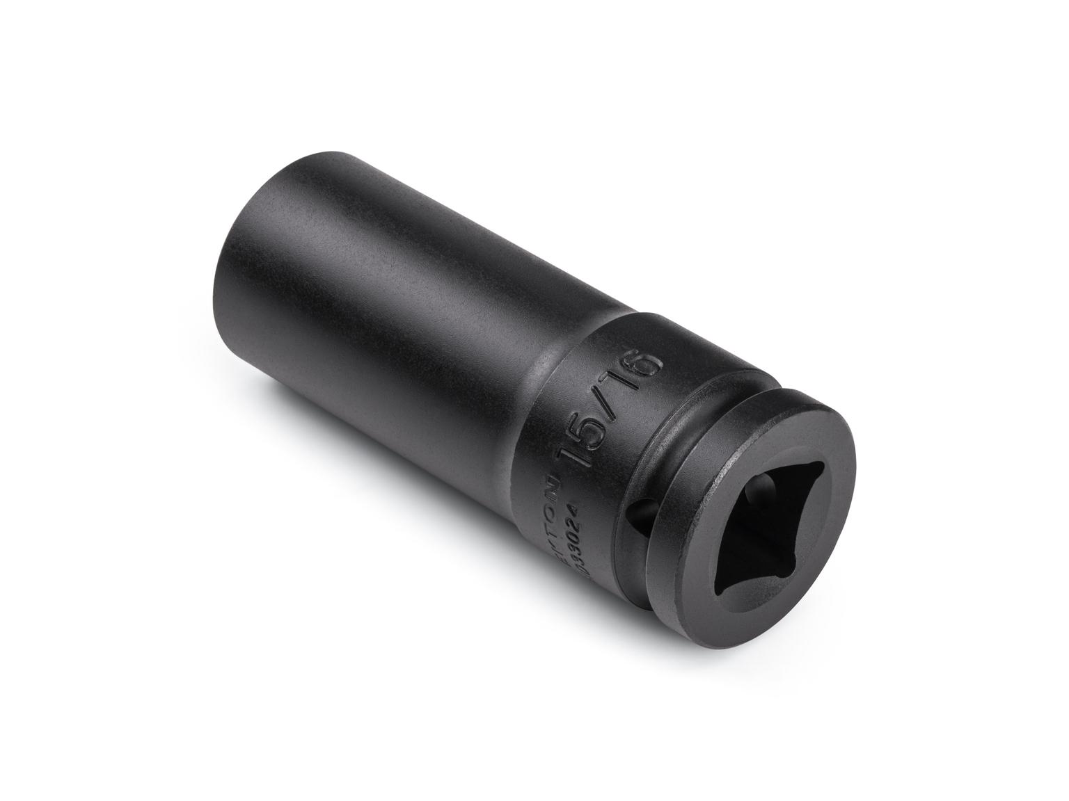 Back angle view of Tekton impact drive 6-point socket. Item #SID33024