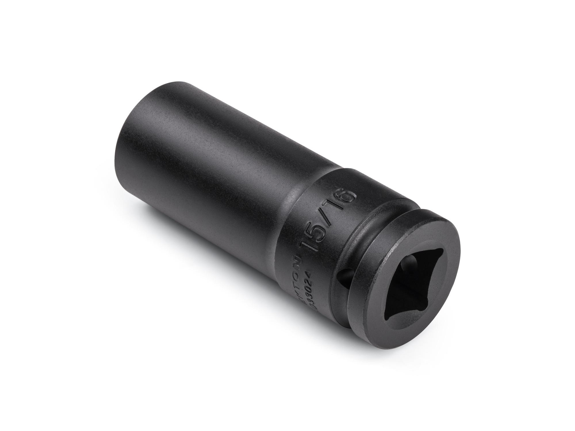 Back angle view of Tekton impact drive 6-point socket. Item #SID33024
