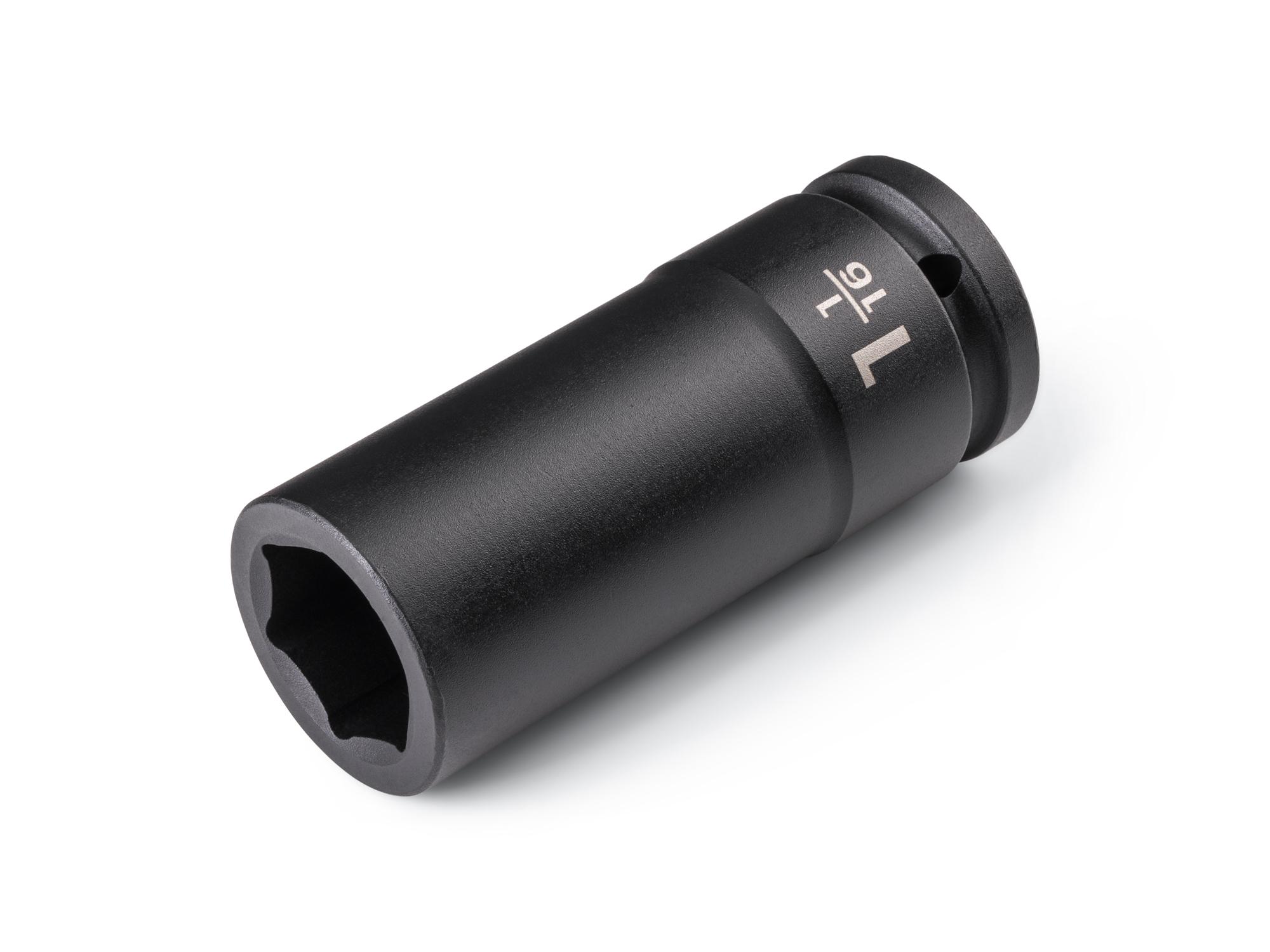 Front-right angle view of Tekton impact drive 6-point socket. Item #SID33027