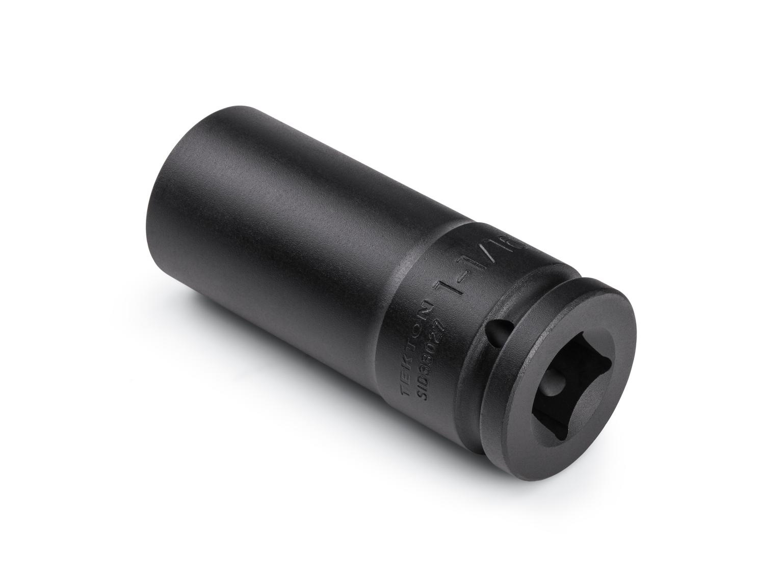 Back angle view of Tekton impact drive 6-point socket. Item #SID33027