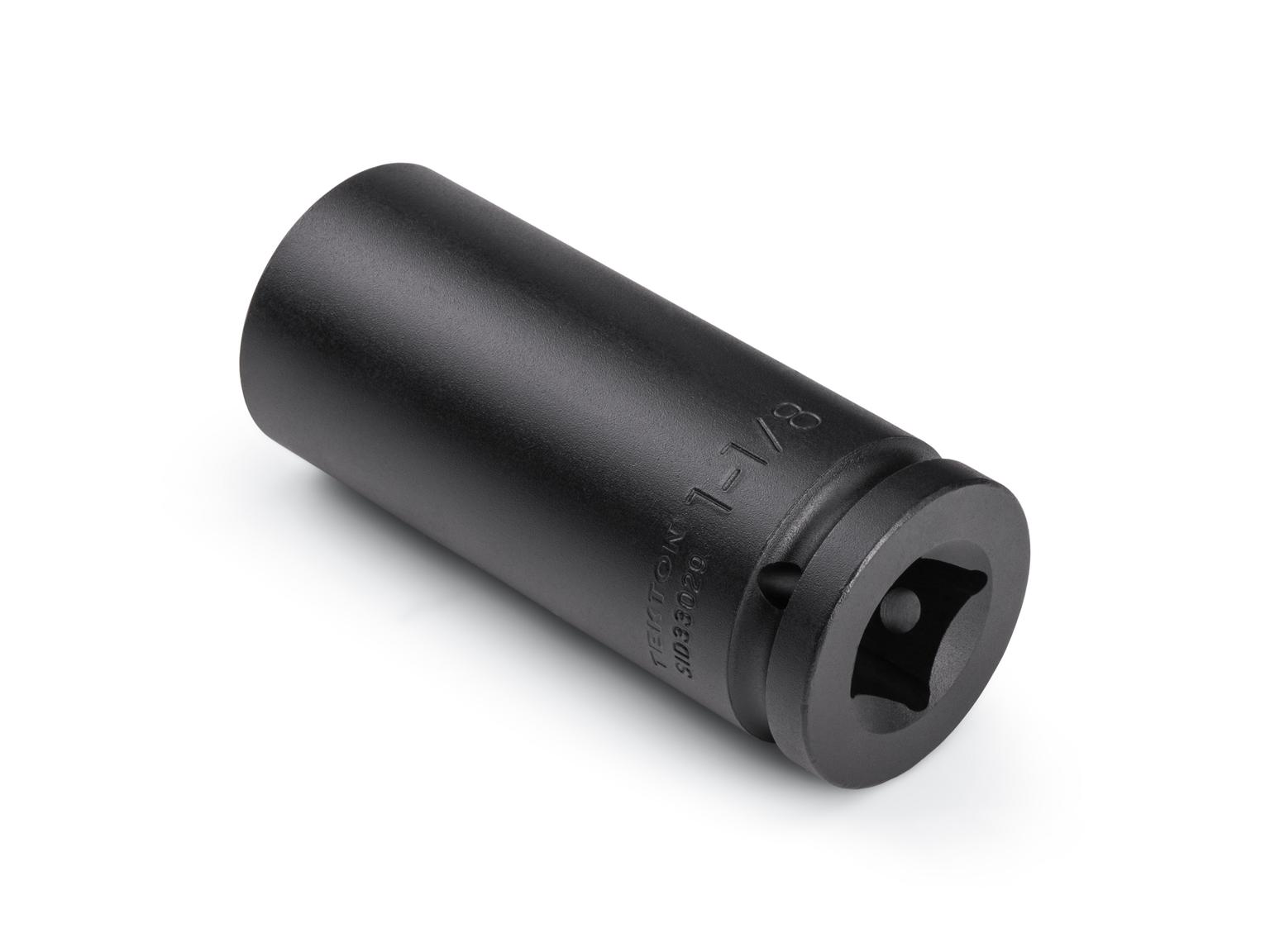 Back angle view of Tekton impact drive 6-point socket. Item #SID33029