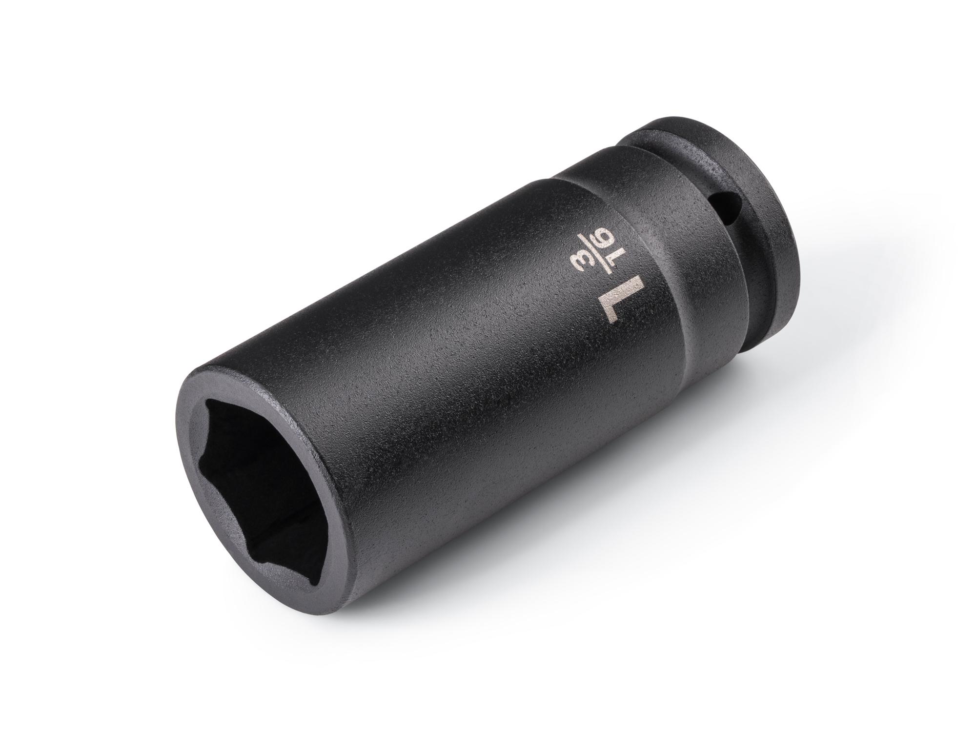 Front-right angle view of Tekton impact drive 6-point socket. Item #SID33030