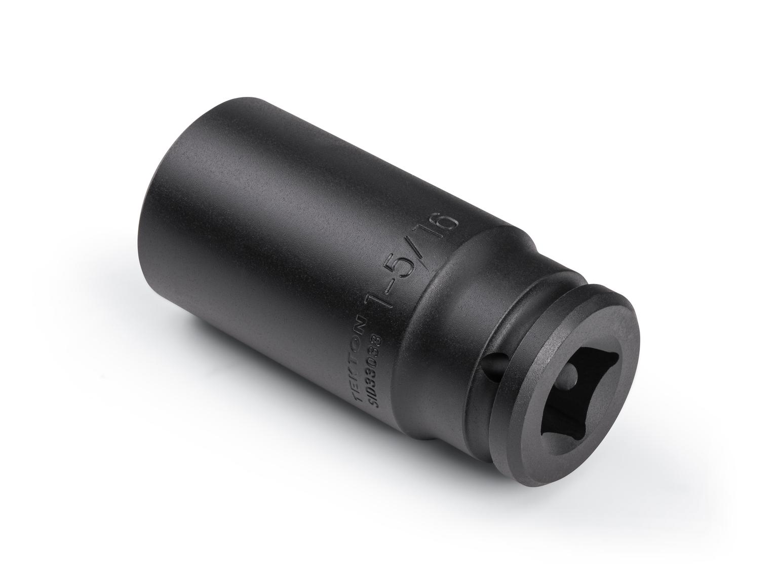 Back angle view of Tekton impact drive 6-point socket. Item #SID33033