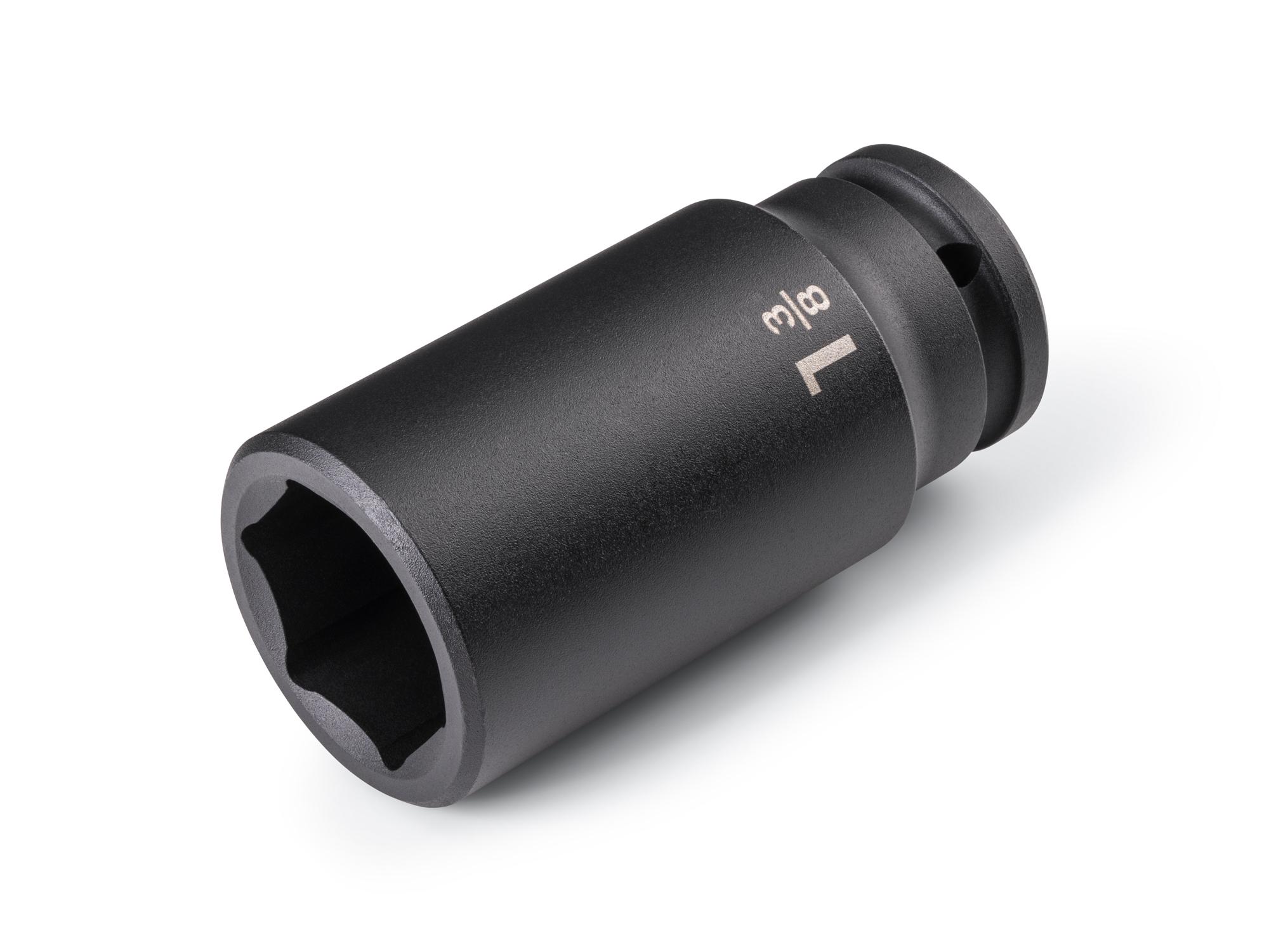 Front-right angle view of Tekton impact drive 6-point socket. Item #SID33035