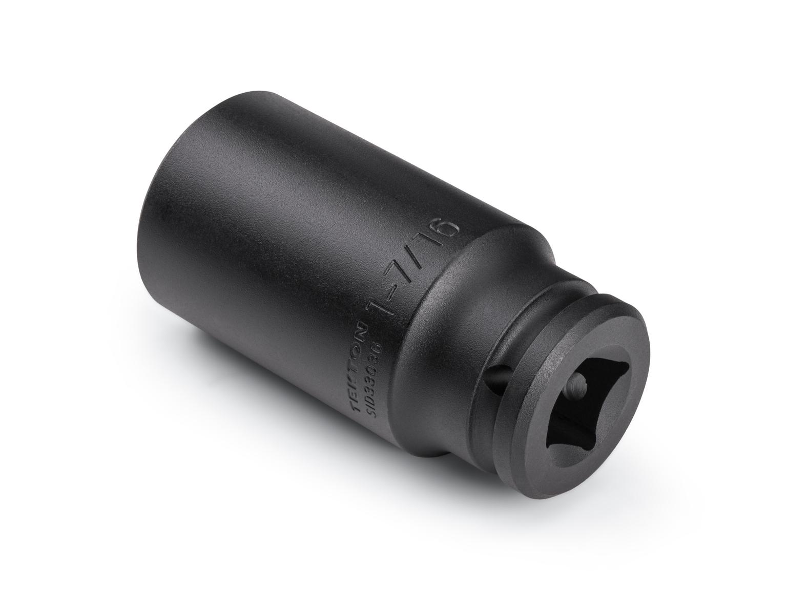 Back angle view of Tekton impact drive 6-point socket. Item #SID33036