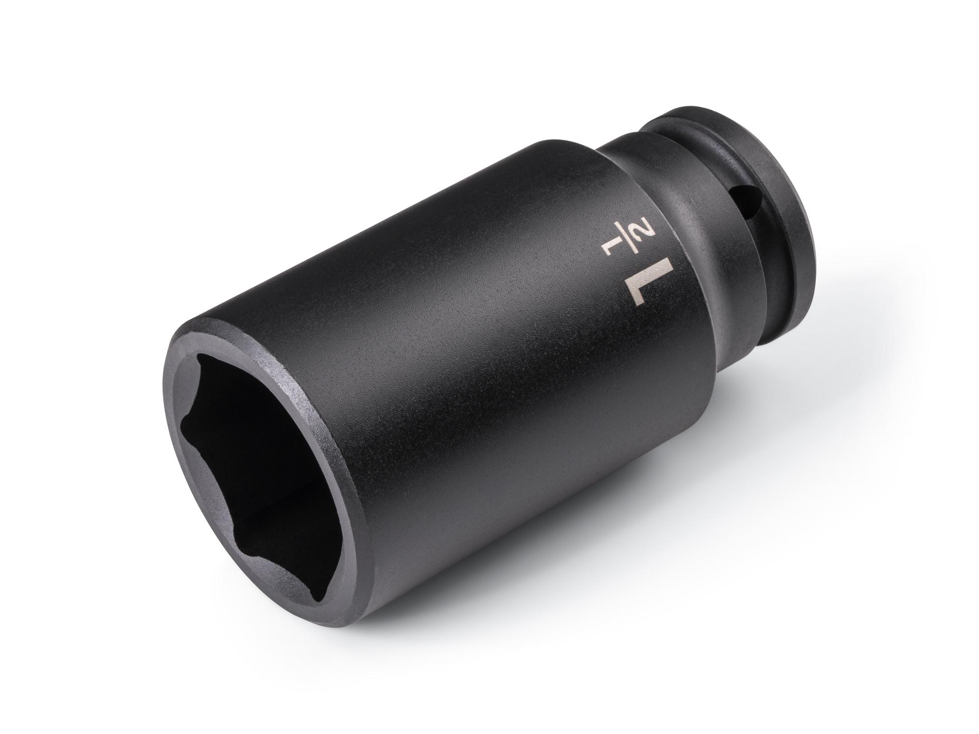 Front-right angle view of Tekton impact drive 6-point socket. Item #SID33038