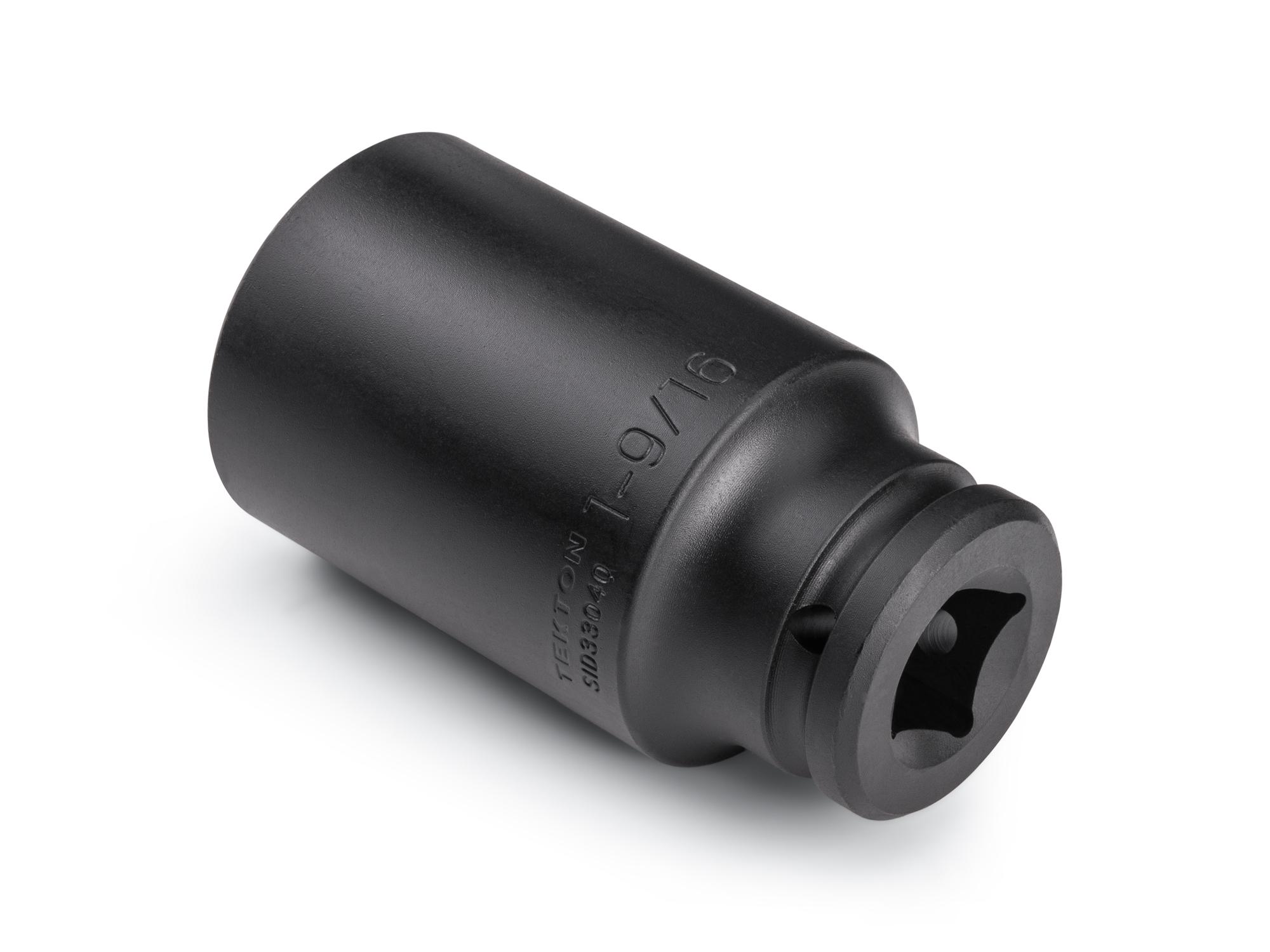 Back angle view of Tekton impact drive 6-point socket. Item #SID33040