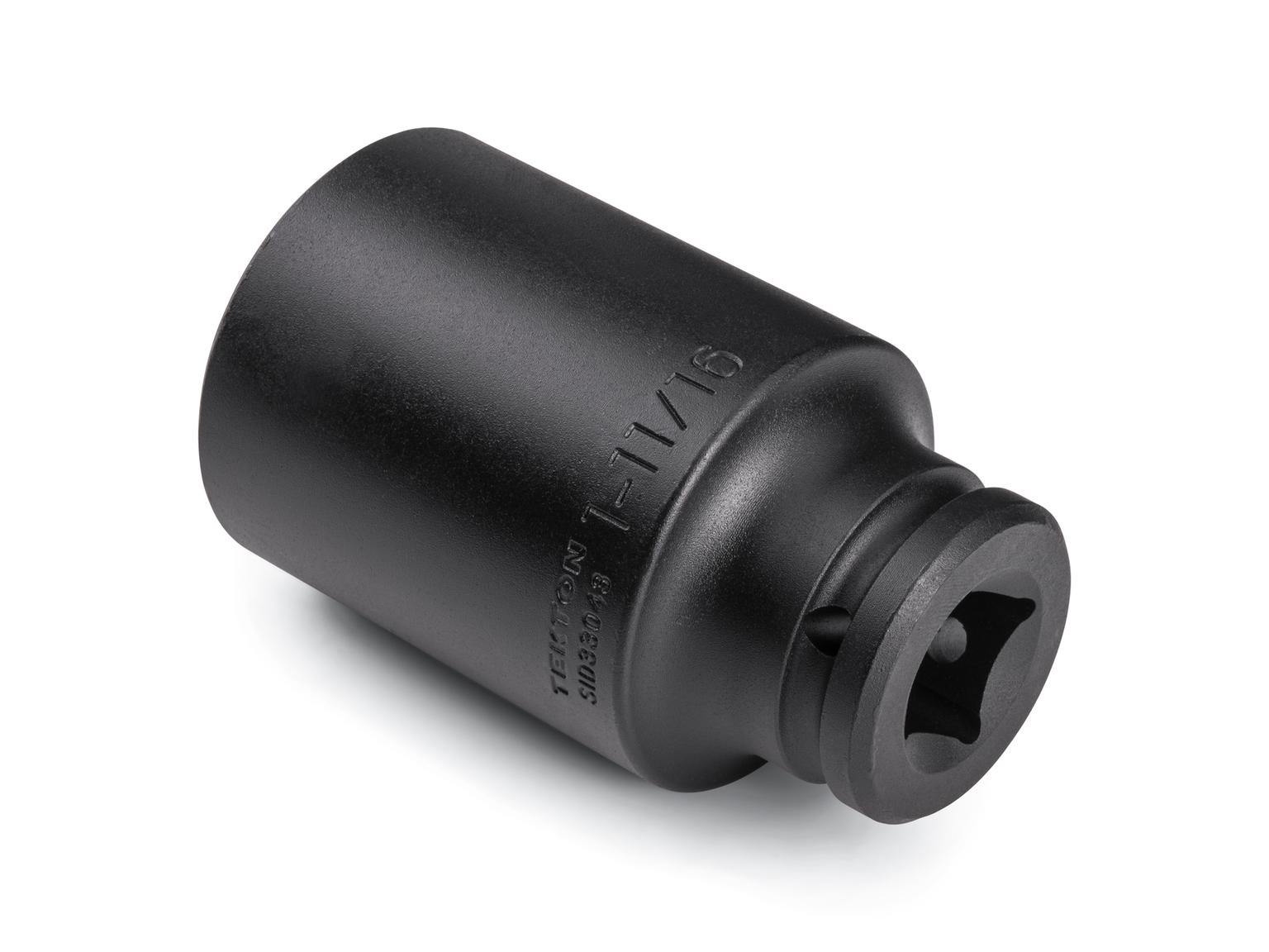 Back angle view of Tekton impact drive 6-point socket. Item #SID33043