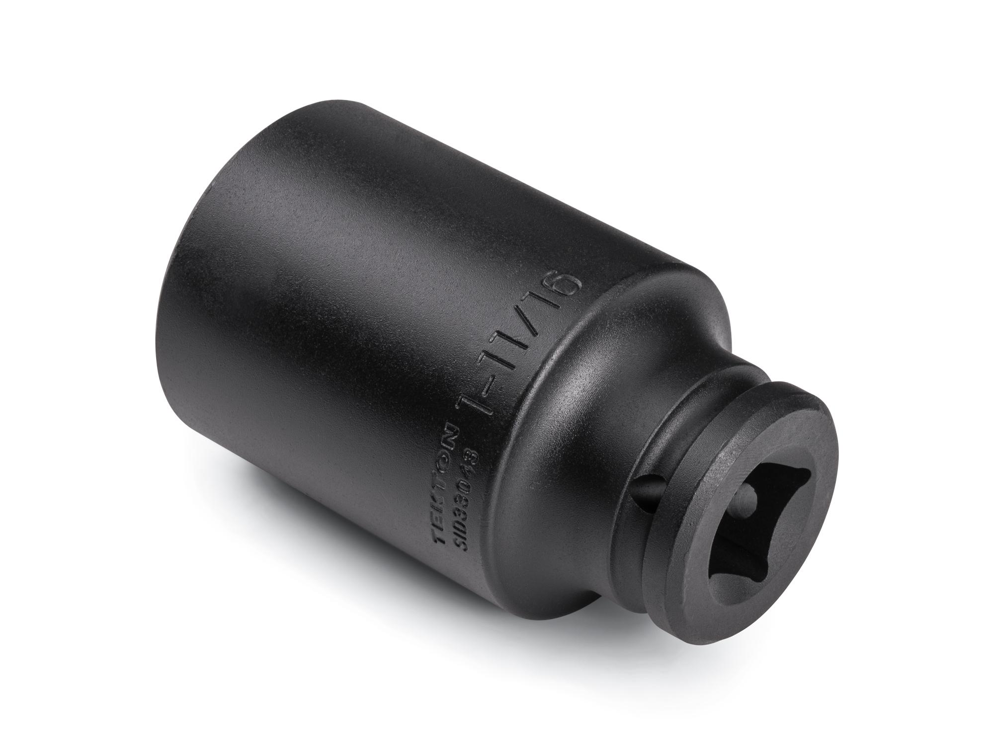 Back angle view of Tekton impact drive 6-point socket. Item #SID33043