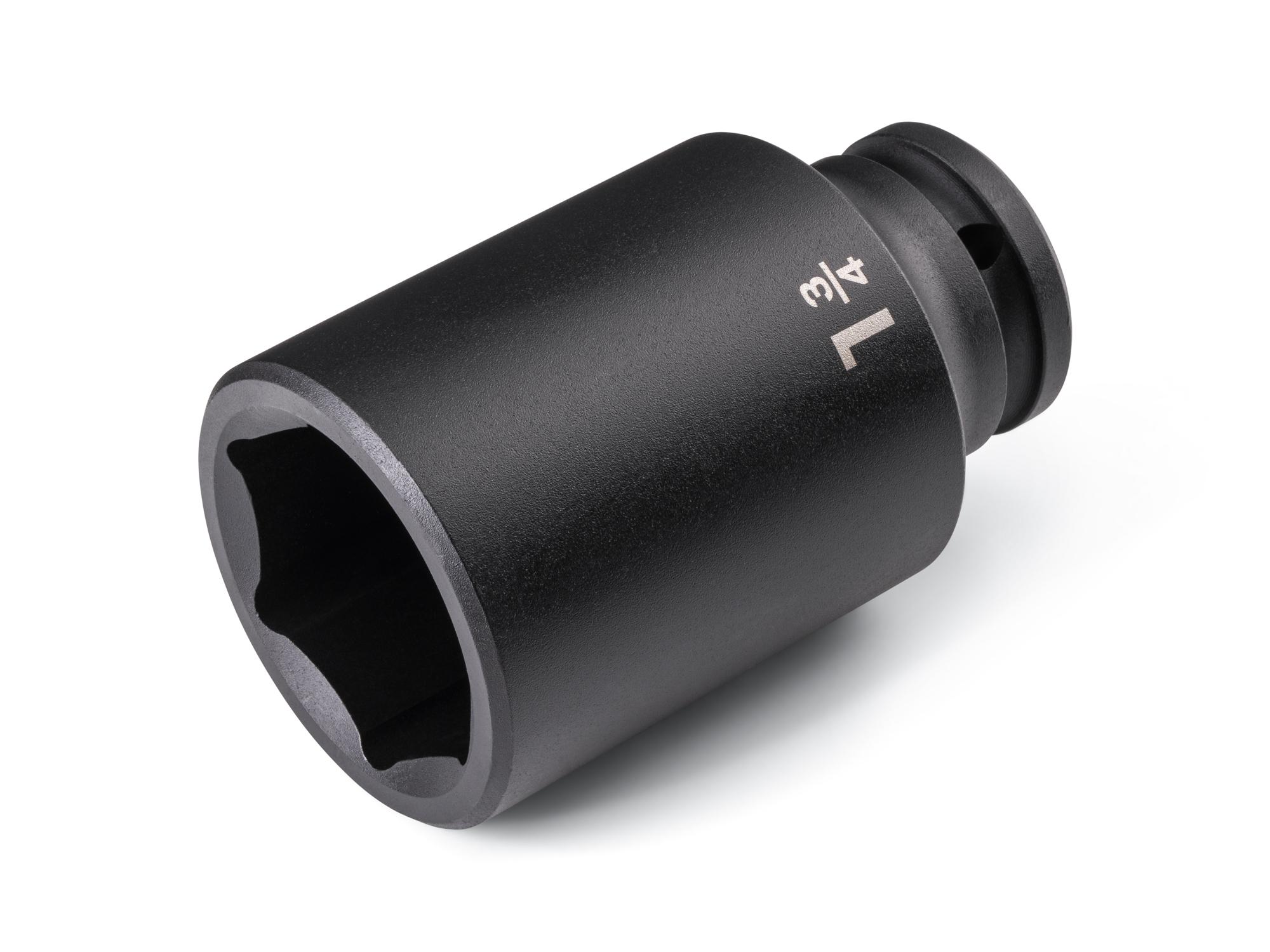 Front-right angle view of Tekton impact drive 6-point socket. Item #SID33045