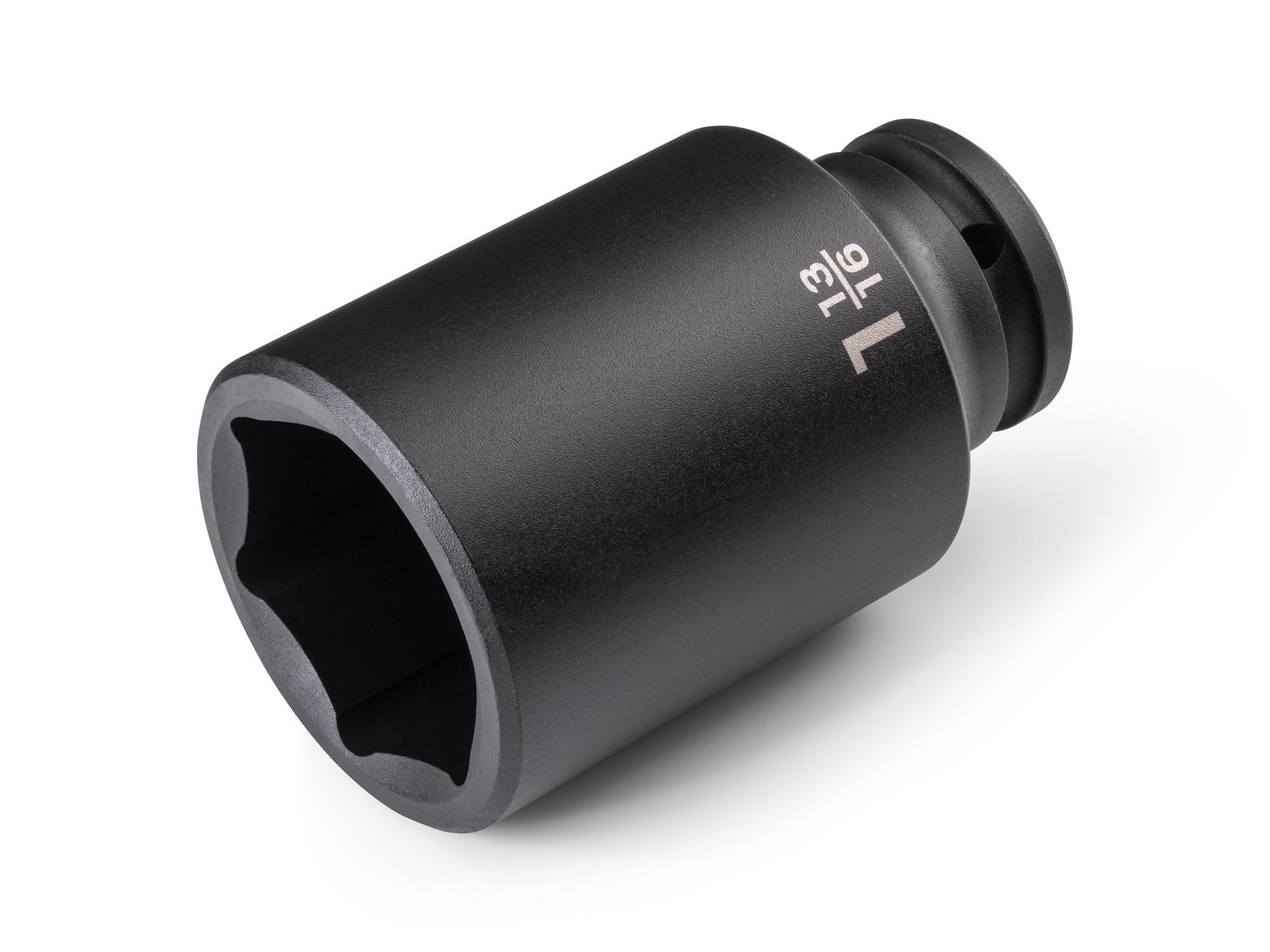 Front-right angle view of Tekton impact drive 6-point socket. Item #SID33046