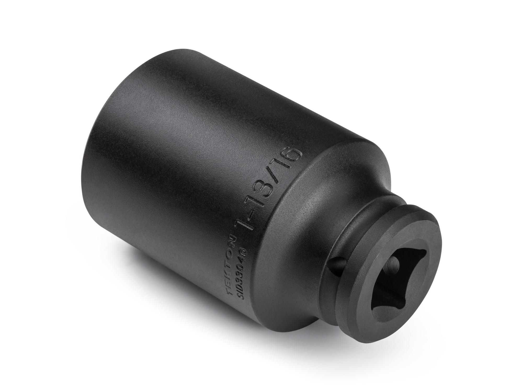 Back angle view of Tekton impact drive 6-point socket. Item #SID33046
