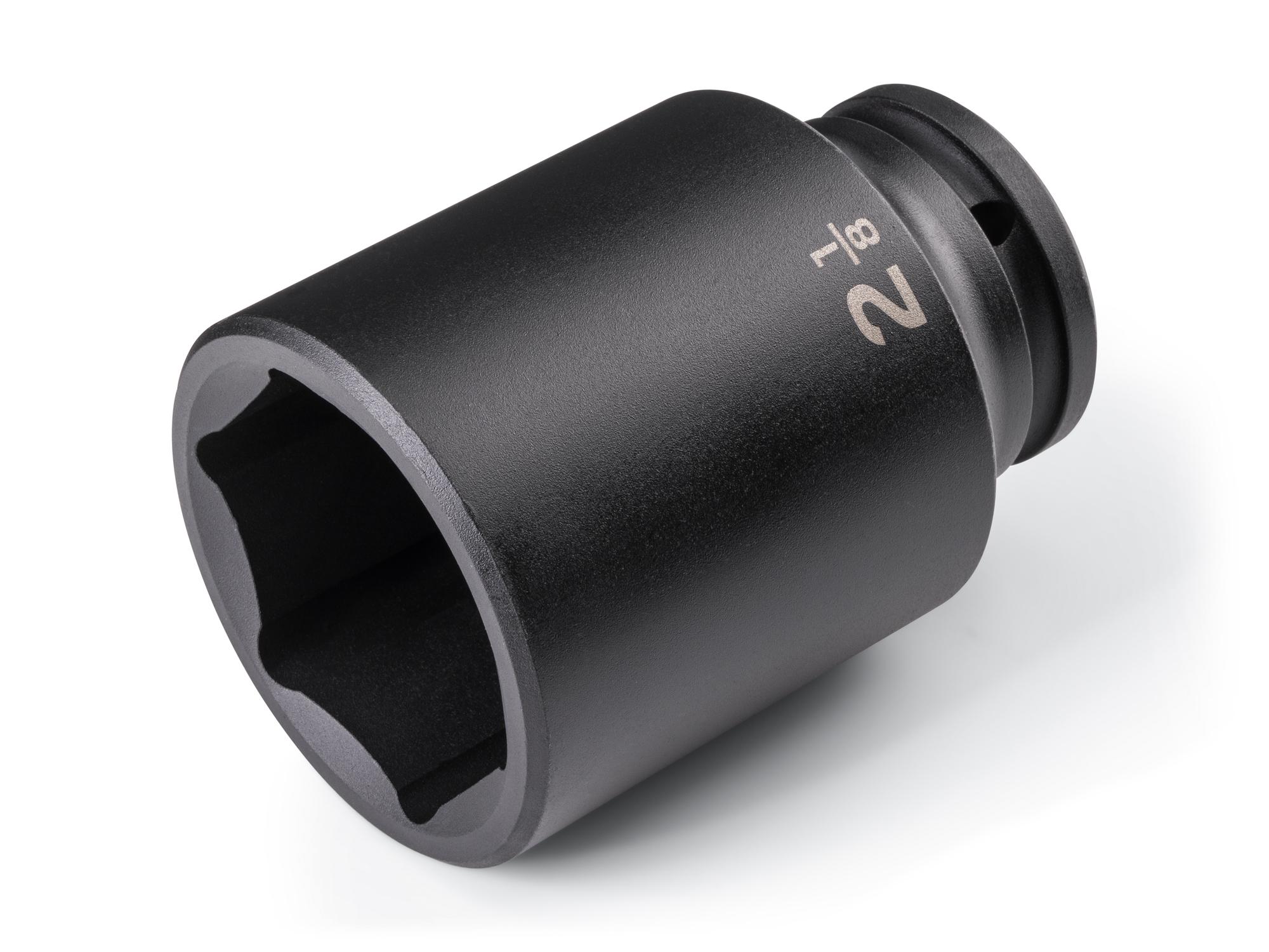 Front-right angle view of Tekton impact drive 6-point socket. Item #SID33054