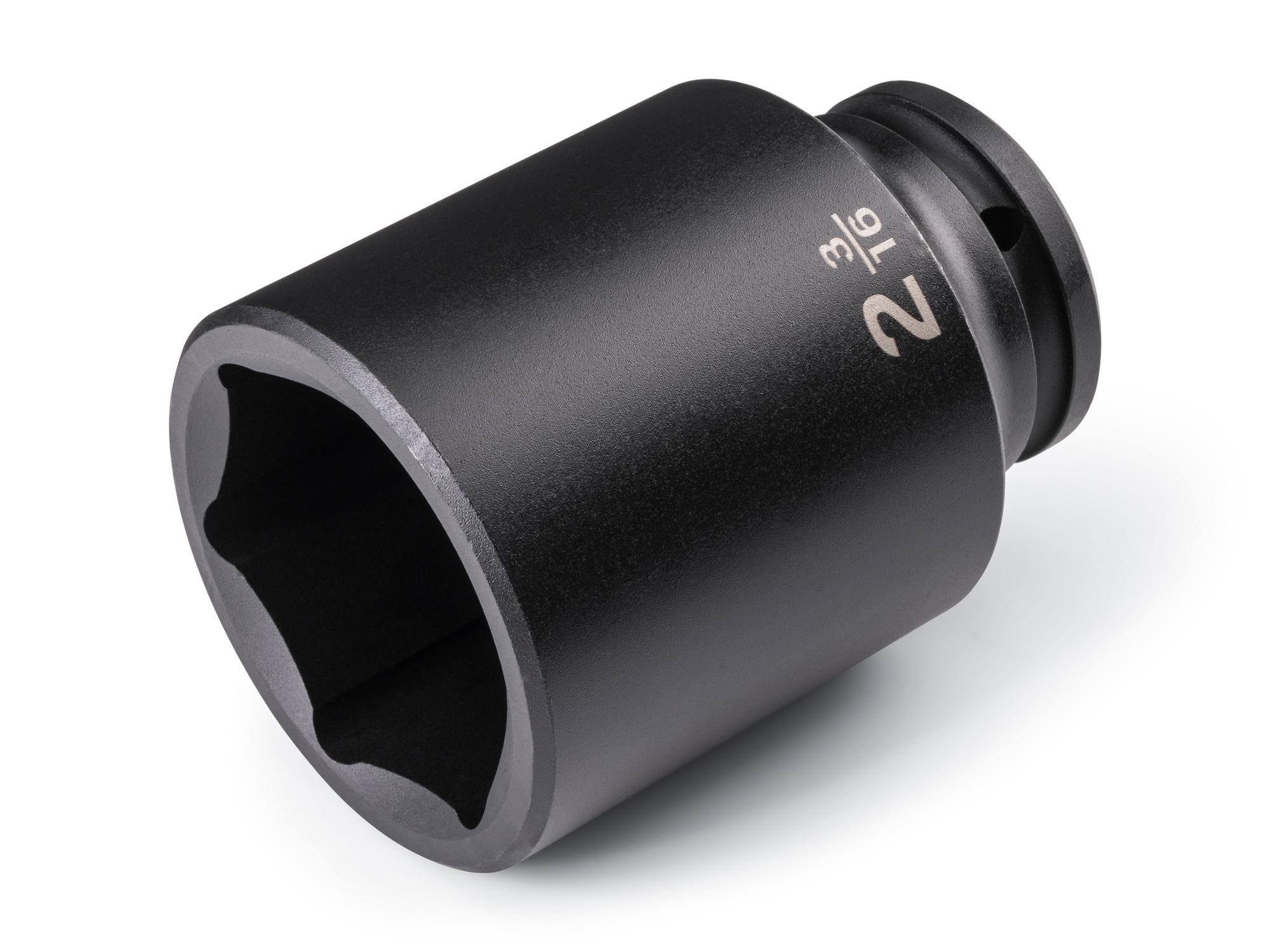 Front-right angle view of Tekton impact drive 6-point socket. Item #SID33055