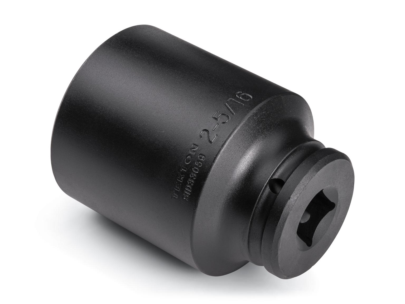 Back angle view of Tekton impact drive 6-point socket. Item #SID33059