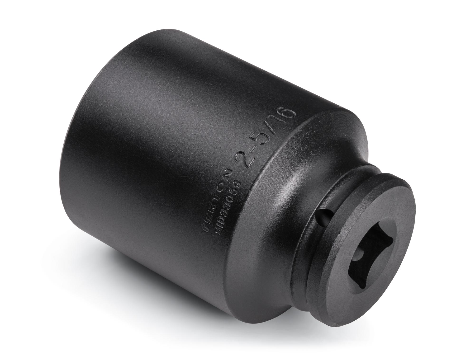 Back angle view of Tekton impact drive 6-point socket. Item #SID33059
