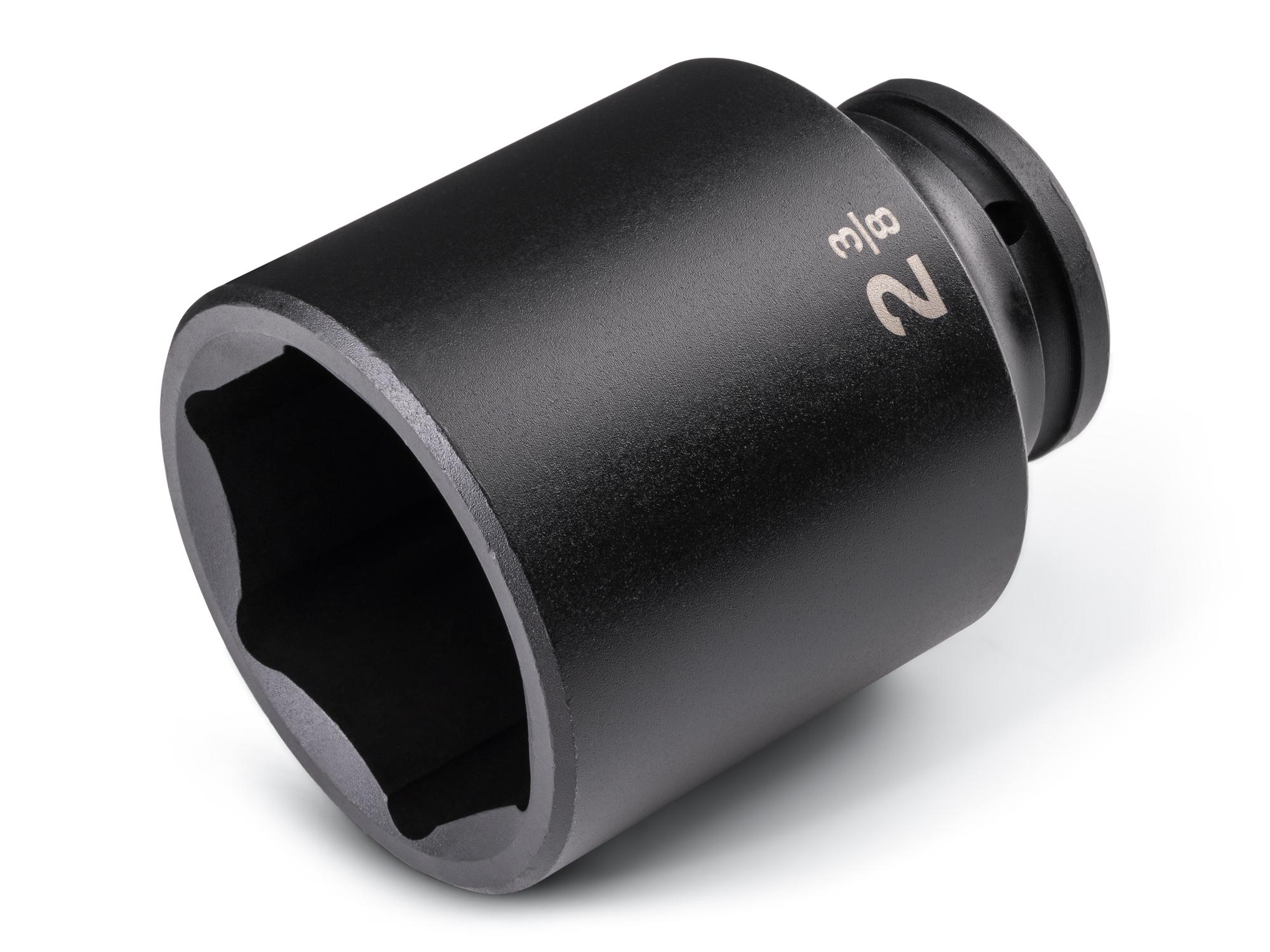 Front-right angle view of Tekton impact drive 6-point socket. Item #SID33060