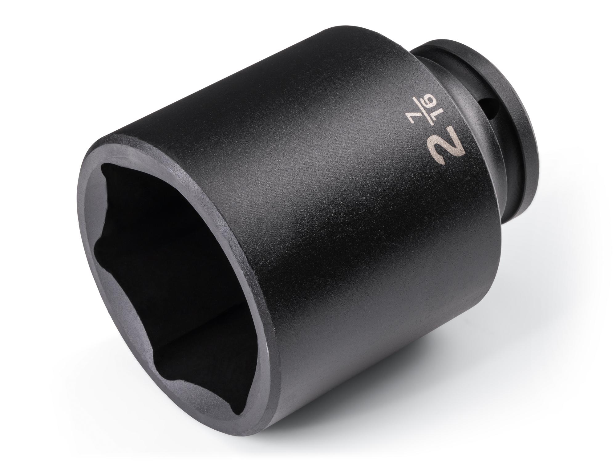 Front-right angle view of Tekton impact drive 6-point socket. Item #SID33062