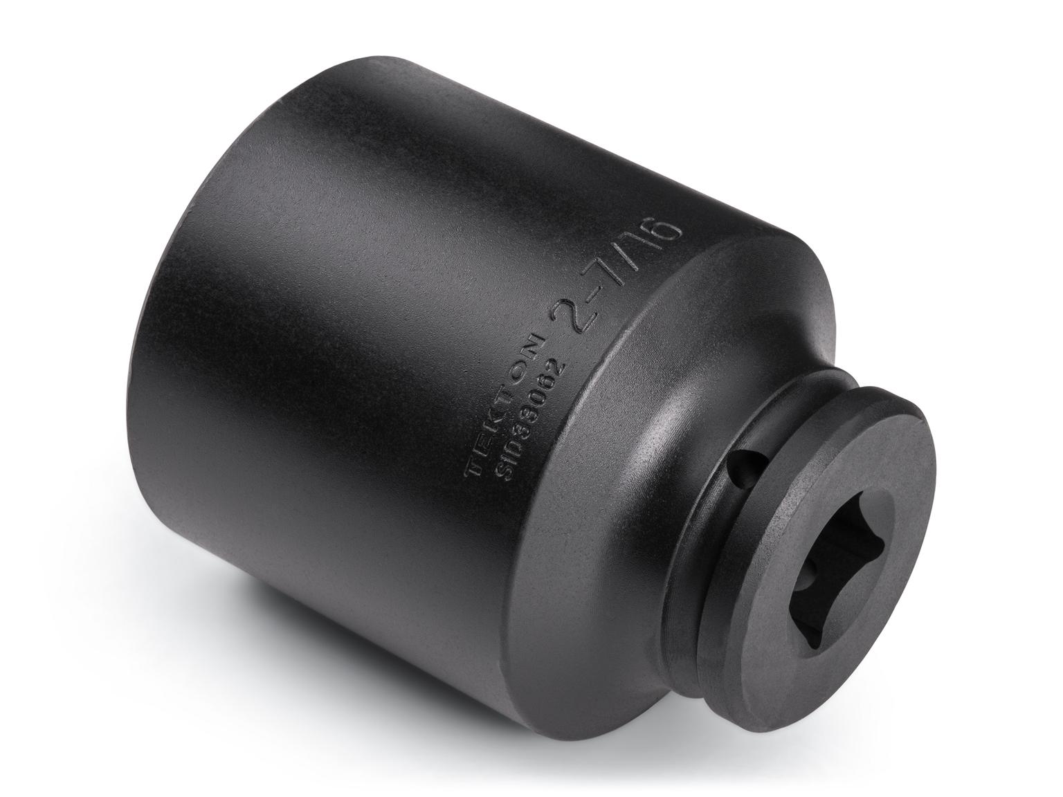 Back angle view of Tekton impact drive 6-point socket. Item #SID33062