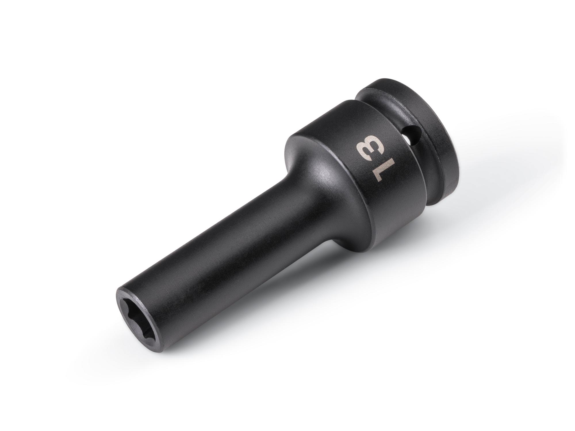 Front-right angle view of Tekton impact drive 6-point socket. Item #SID33113
