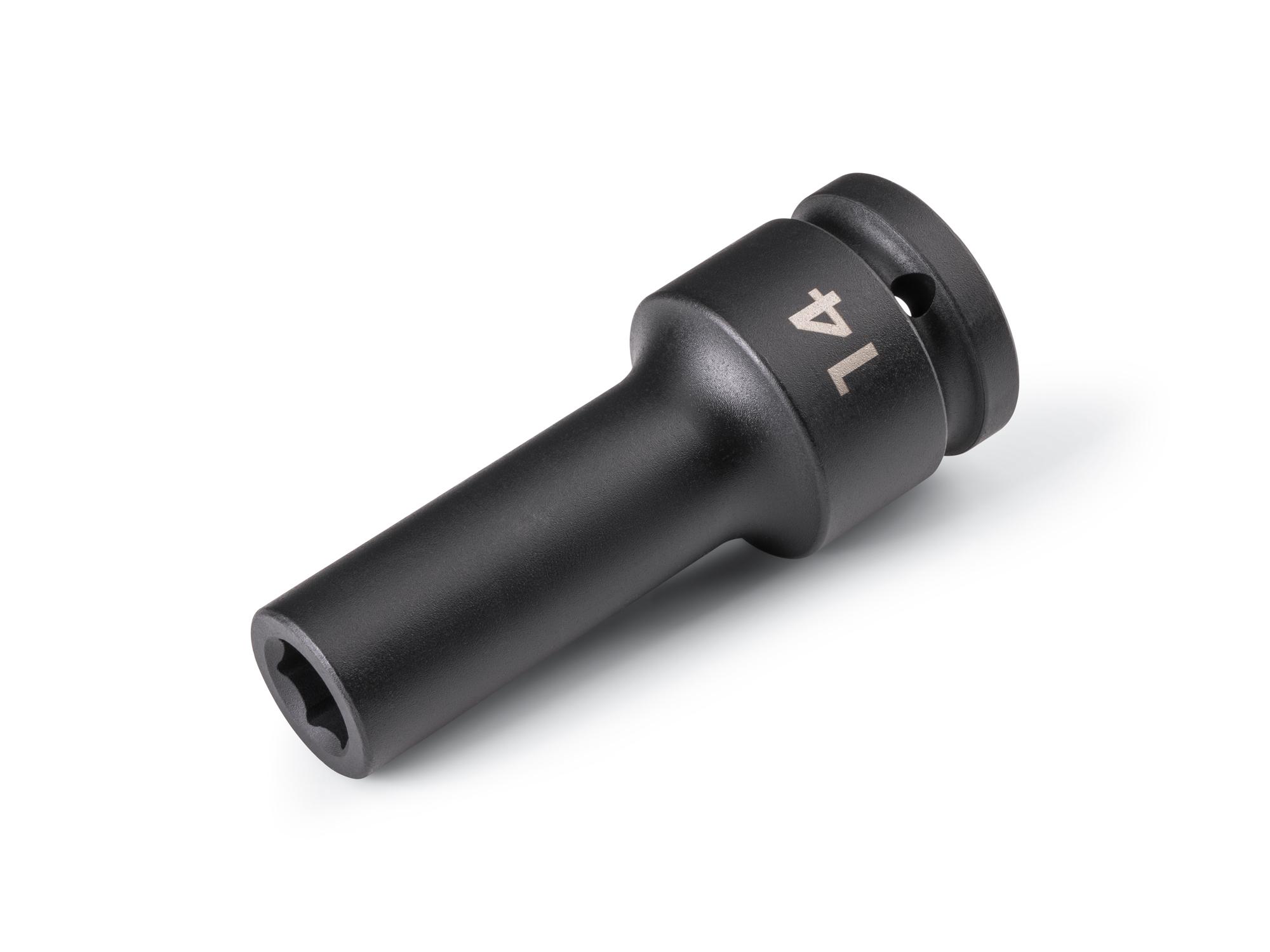 Front-right angle view of Tekton impact drive 6-point socket. Item #SID33114