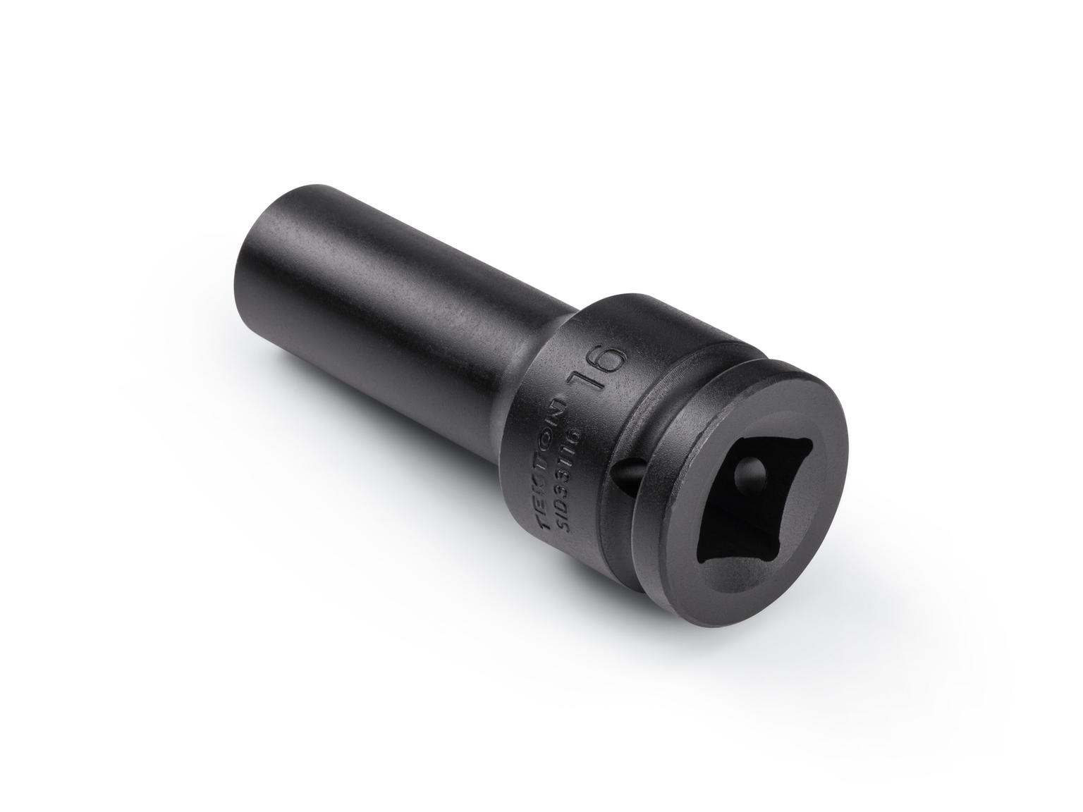 Back angle view of Tekton impact drive 6-point socket. Item #SID33116