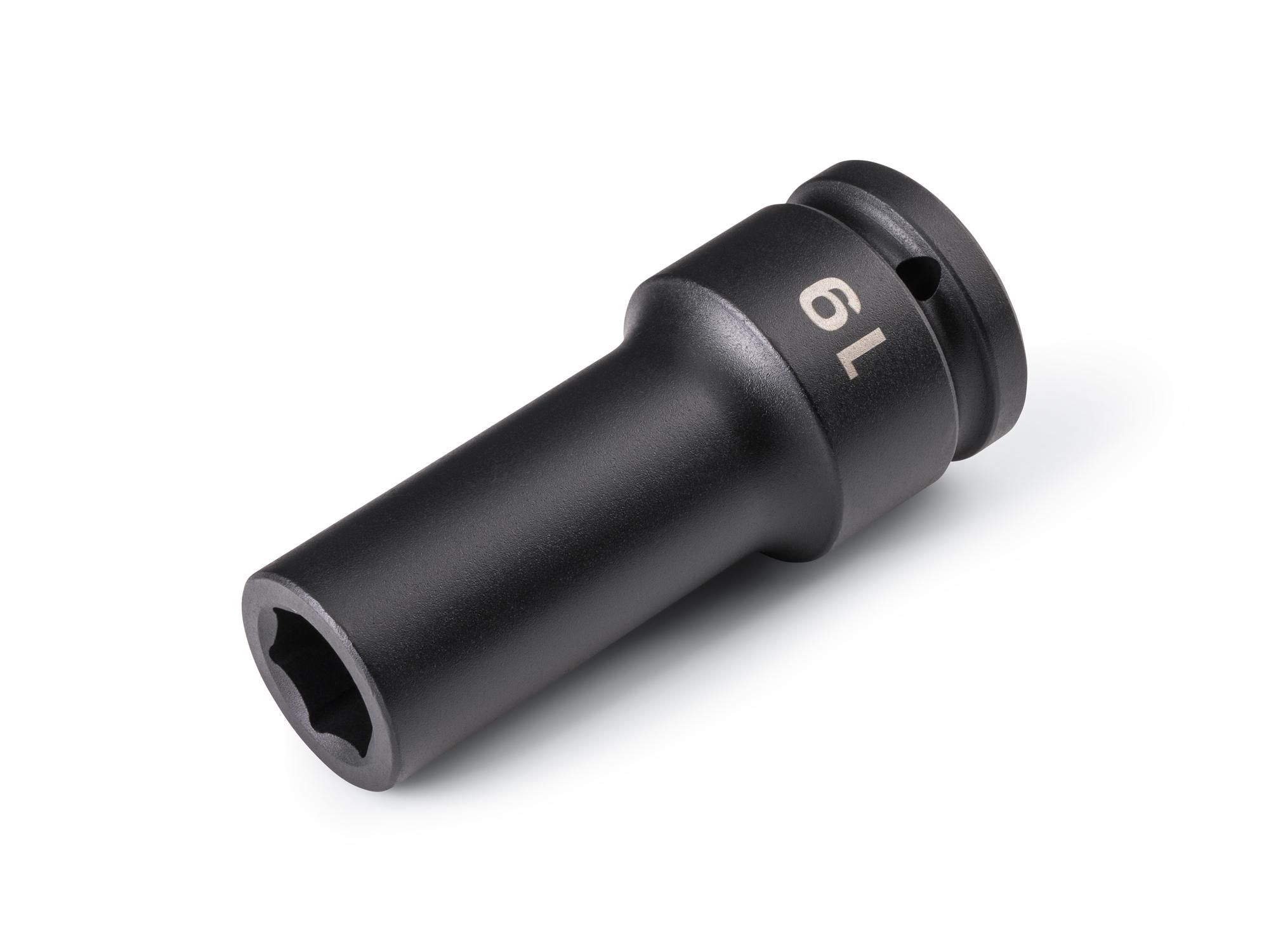 Front-right angle view of Tekton impact drive 6-point socket. Item #SID33119