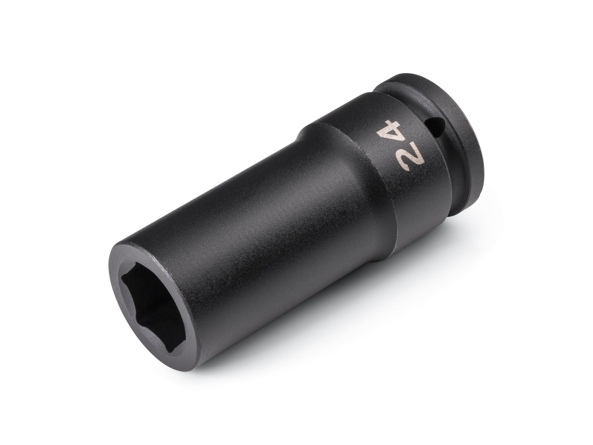 Front-right angle view of Tekton impact drive 6-point socket. Item #SID33124