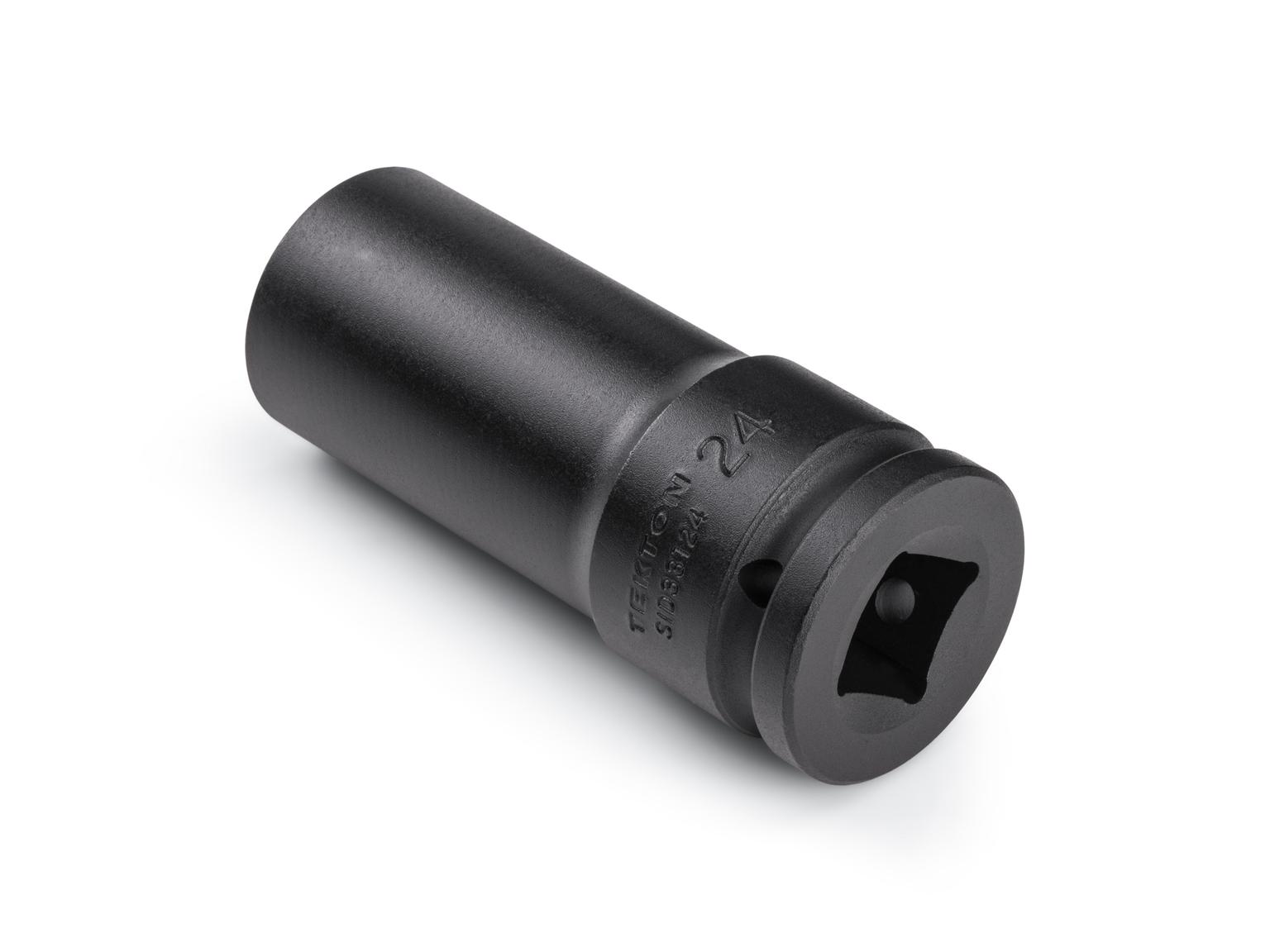 Back angle view of Tekton impact drive 6-point socket. Item #SID33124