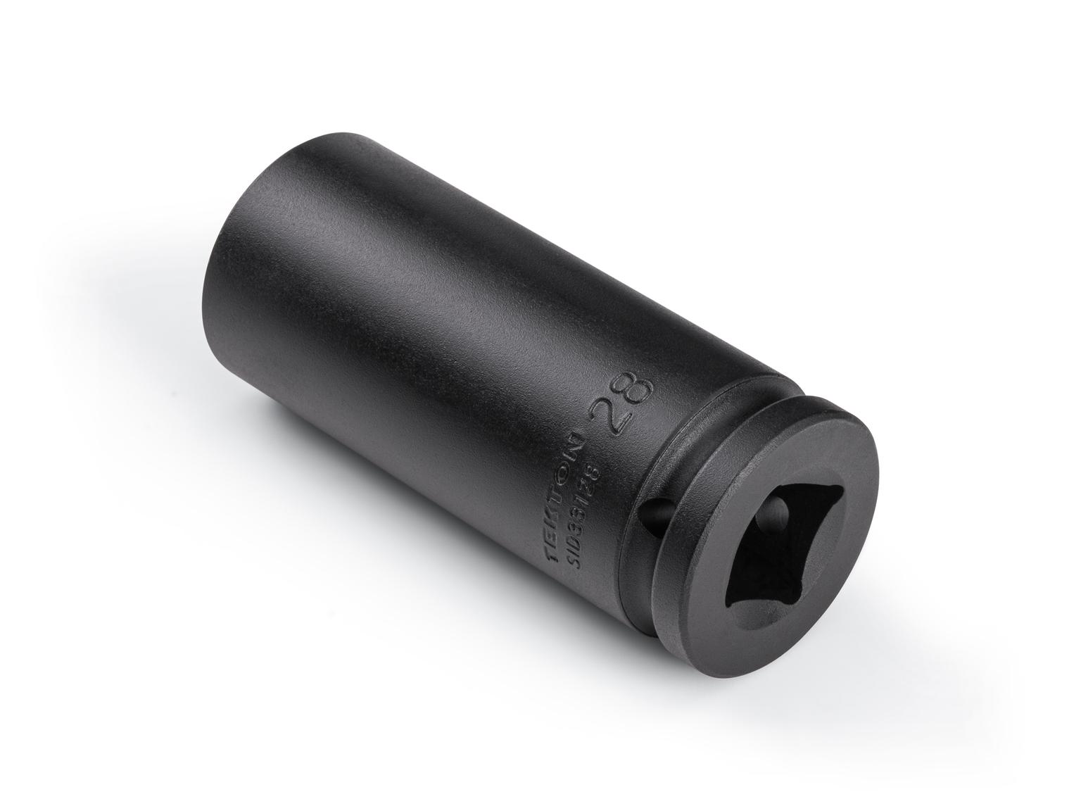 Back angle view of Tekton impact drive 6-point socket. Item #SID33128